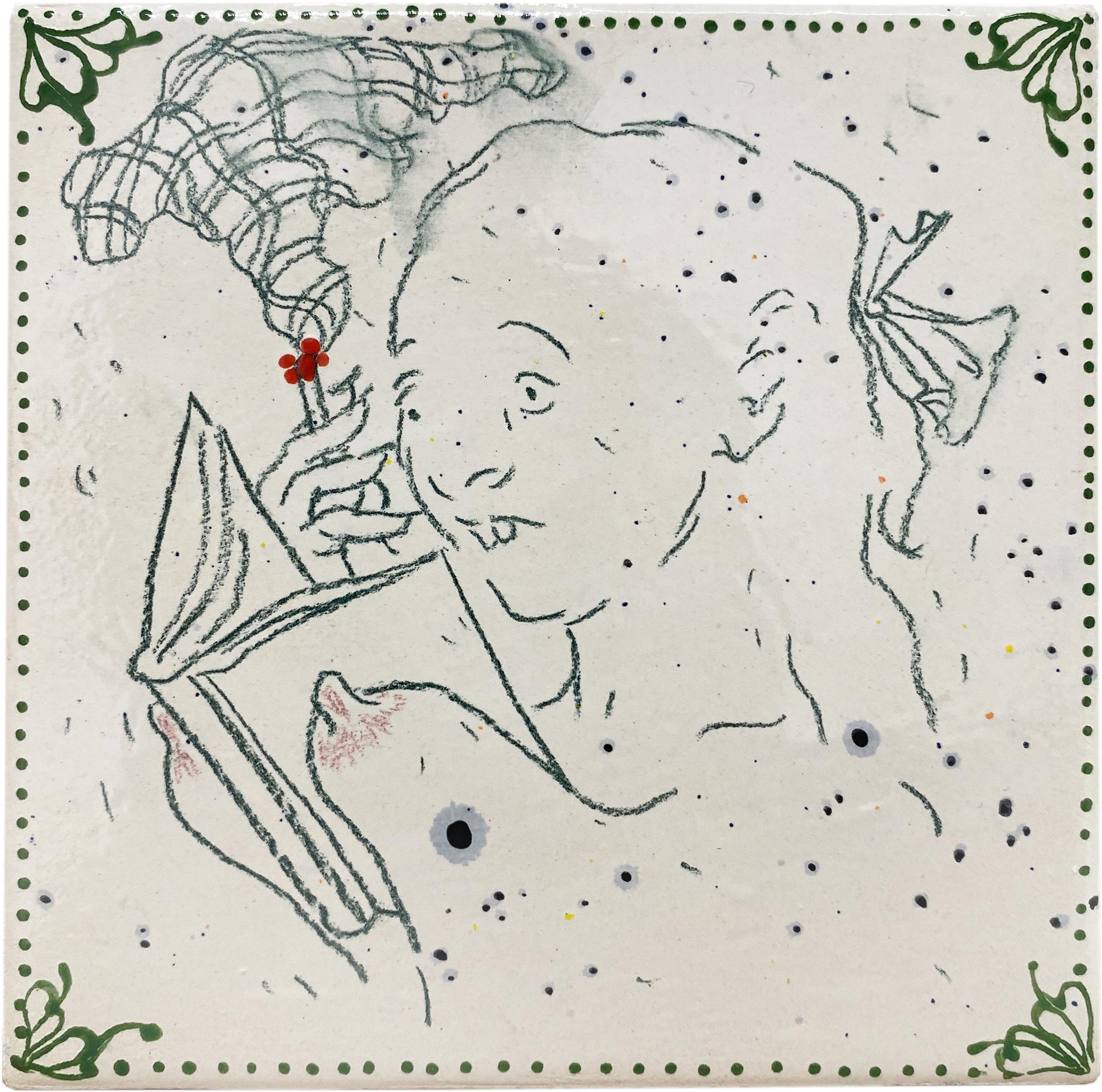 Dasha Shishkin
Untitled (2), 2025
glazed ceramic tile
6 x 6 in.
15 x 15 cm