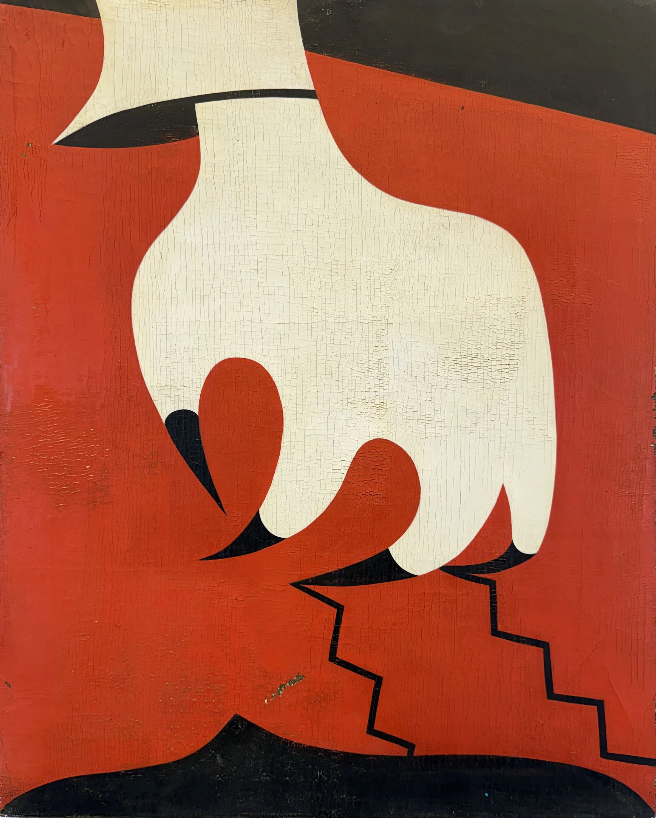 Scratching Silence, 2026 
distemper and oil on canvas mounted on panel 
20 x 16 in. | 50 x 40 cm