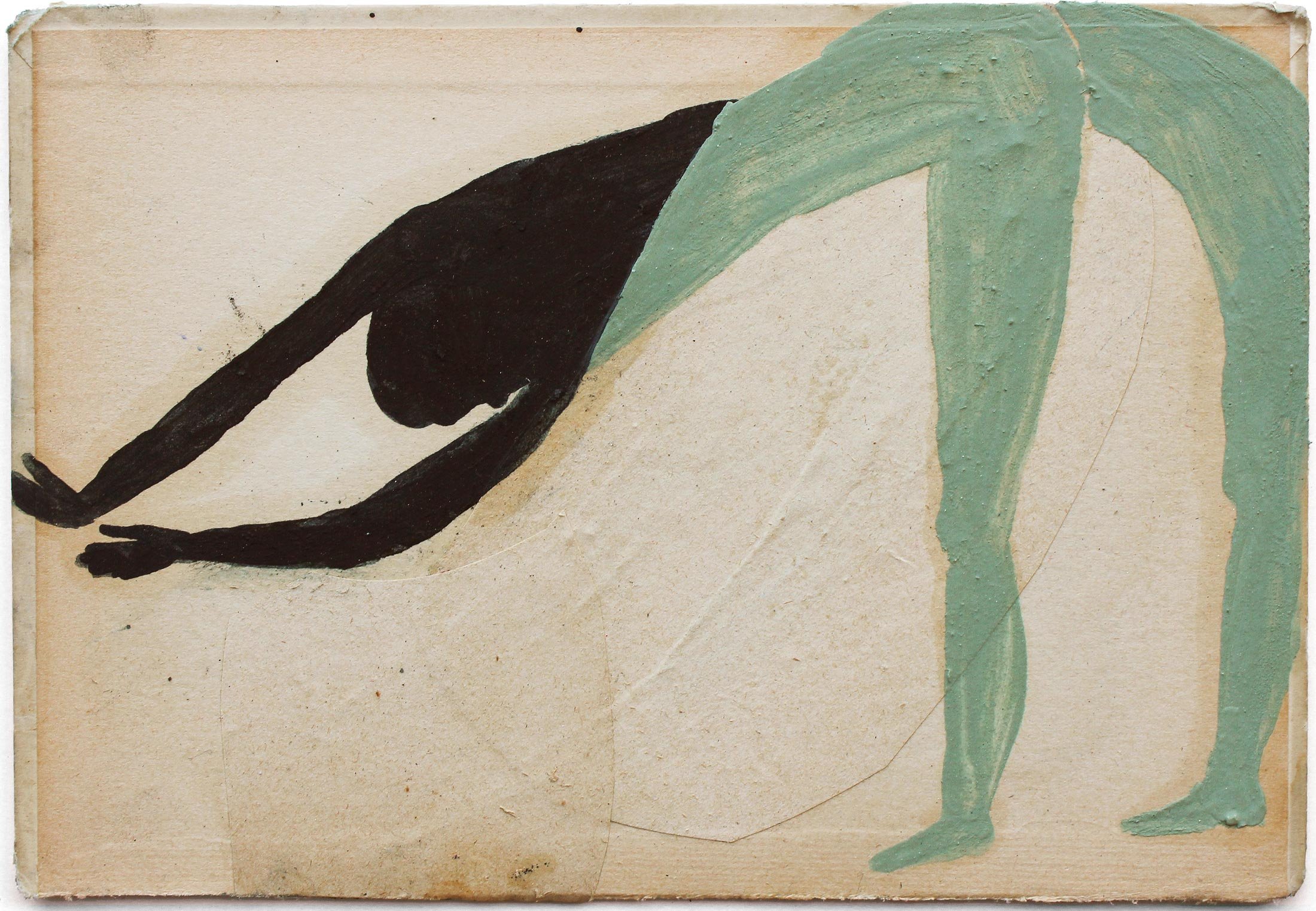 Alexandra Duprez
Leaning Man, 2025
collage and oil on found book cover
5⅞ x 8¼ in.
15 x 21 cm
