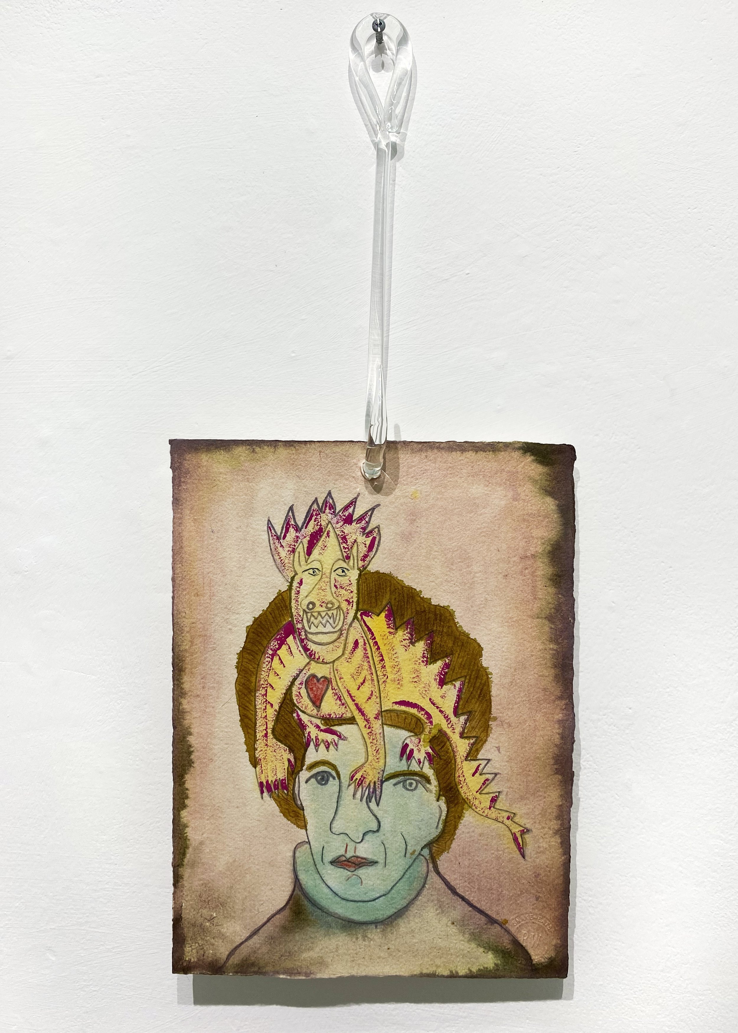 Robin Winters
Dracocephaium, 2023
watercolor on paper, glass hook
15 x 11 in. | 38 x 27 cm (watercolor)
26 x 11 in. | 66 x 27 cm (with glass hook)