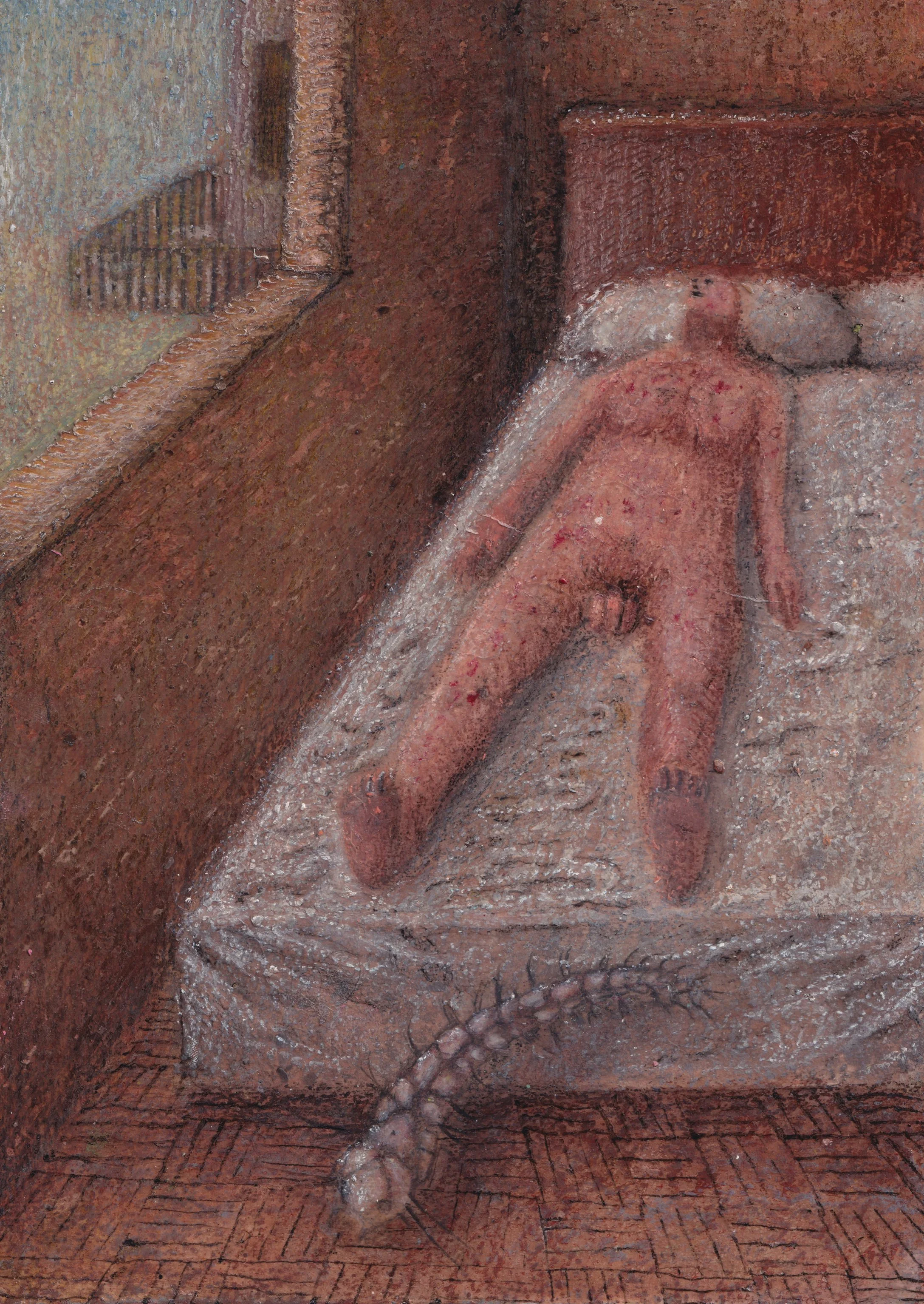  Alessandro Palese  
Lupin, 2025 
oil pastel, pencils, acrylic, varnish, on paper 
9½ x 13 in. 
24 x 33 cm