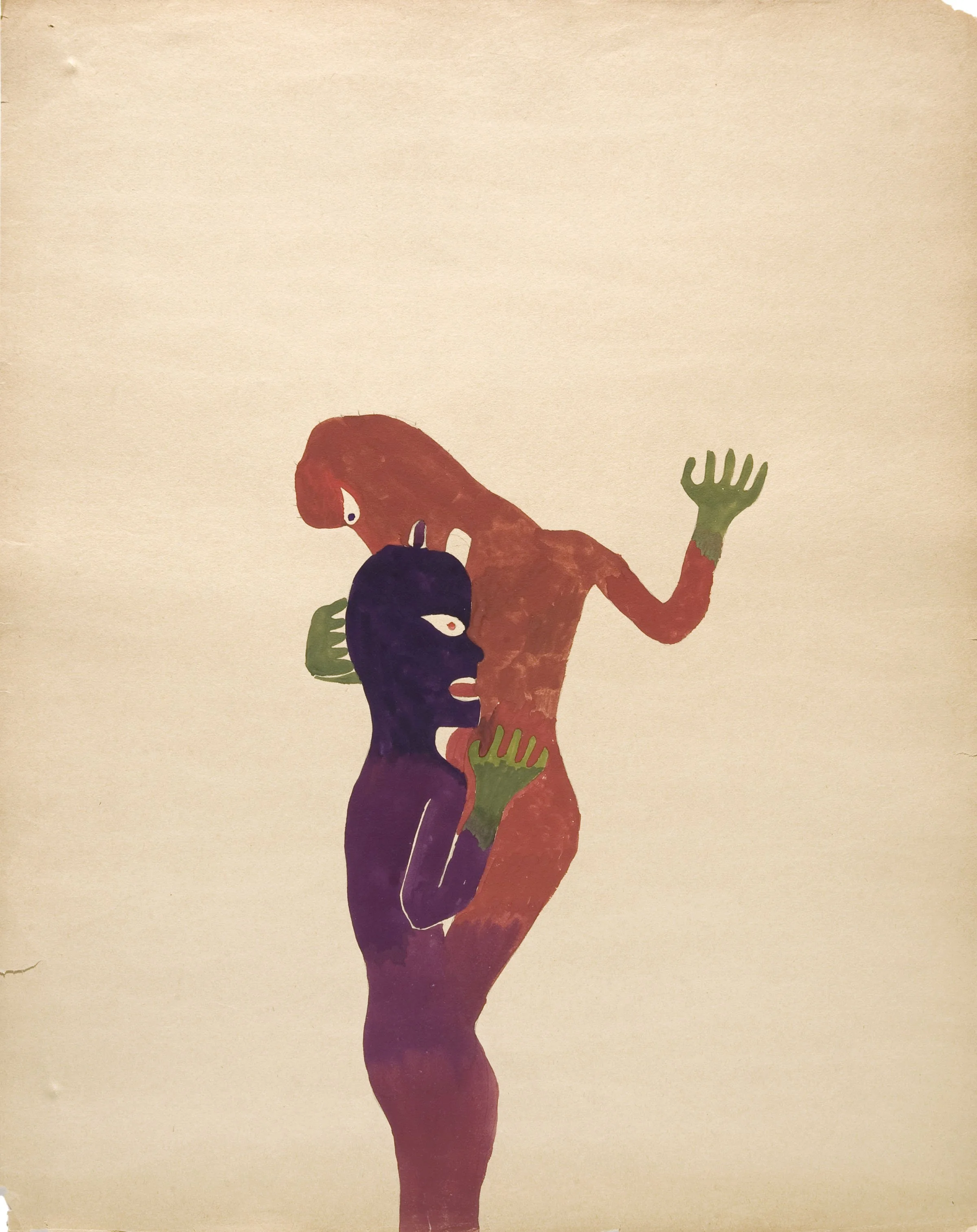  Mary Bishop (1914-1990)  
Untitled, 1959 
poster paint on paper 
22 x 18 in. 
55 x 45 cm 
Adamson Collection/Wellcome Collection. Courtesy of Wellcome Collection. 
Copyright Adamson Collection Trust