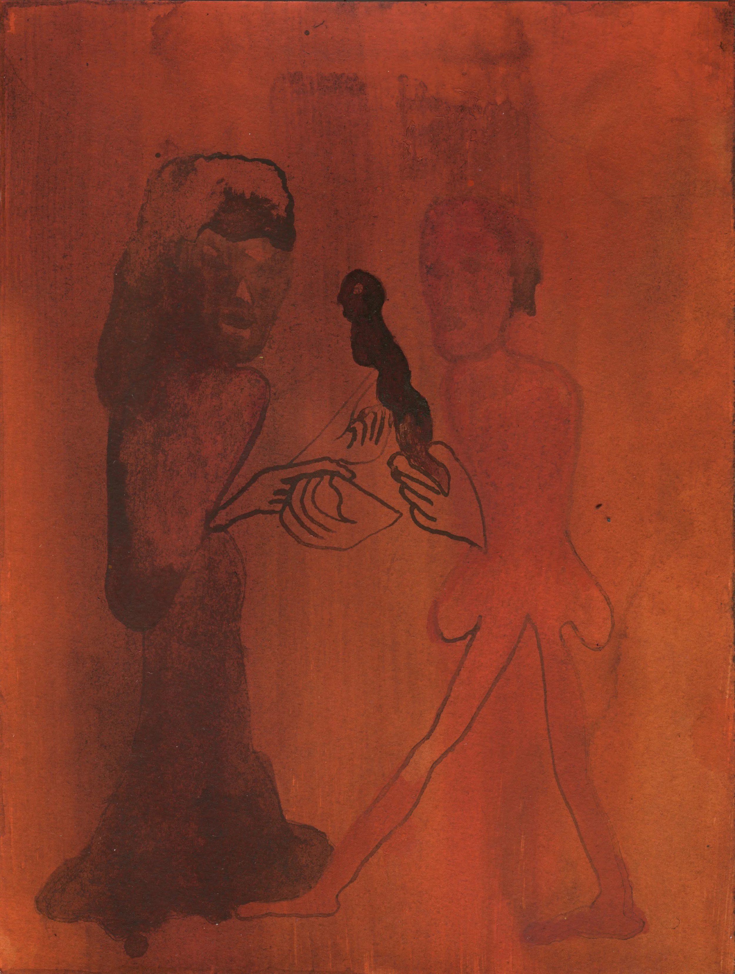  Gosia Machon  
Strange Attraction, 2024 
ink on paper 
9 1/2 x 7 inches 
24 x 18 cm