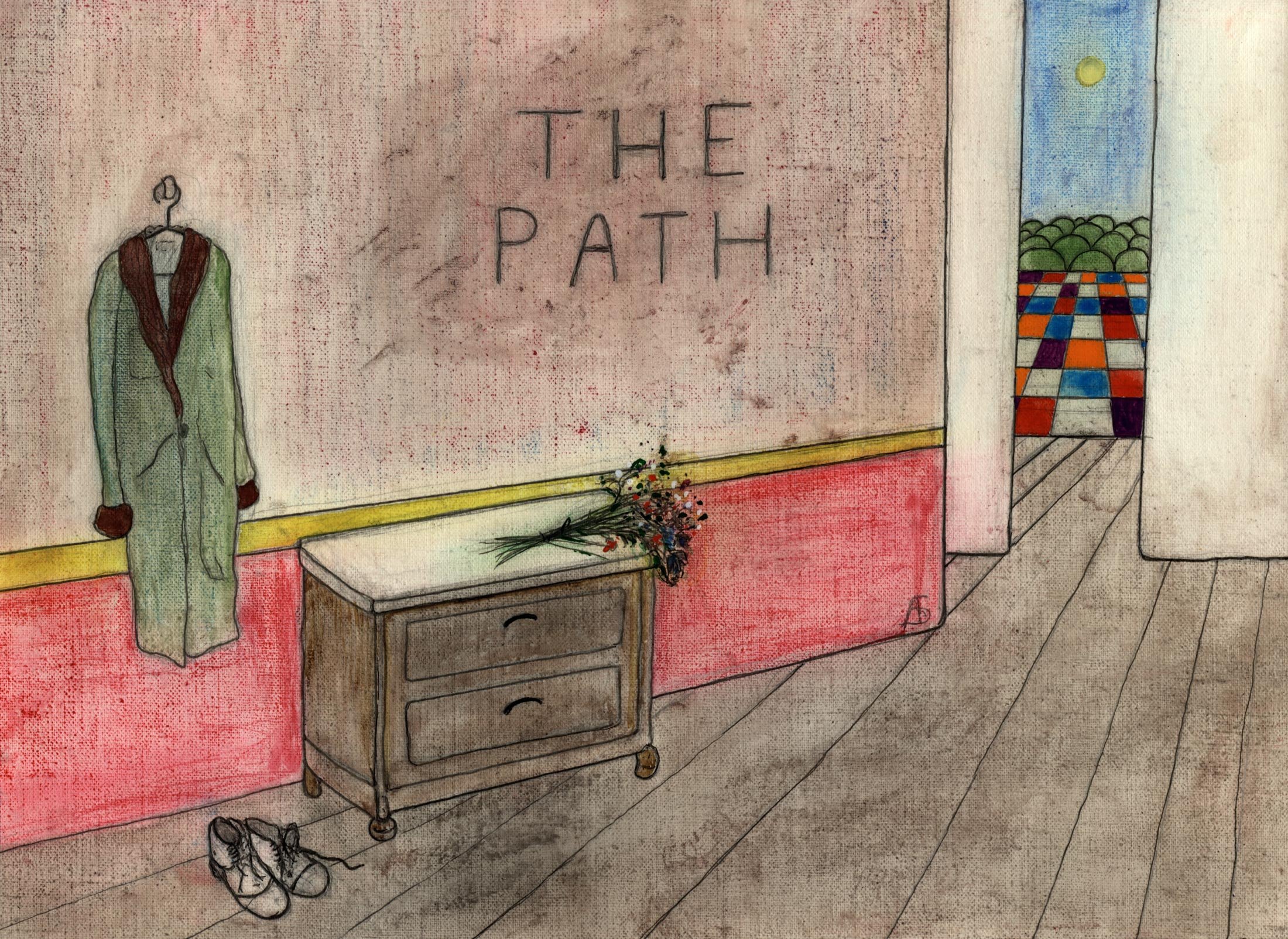 Aurélie Salavert
The Path, ND
pastel, pencil, gouache and ink on found paper
8¾ x 11½ in.
22 x 29.5 cm