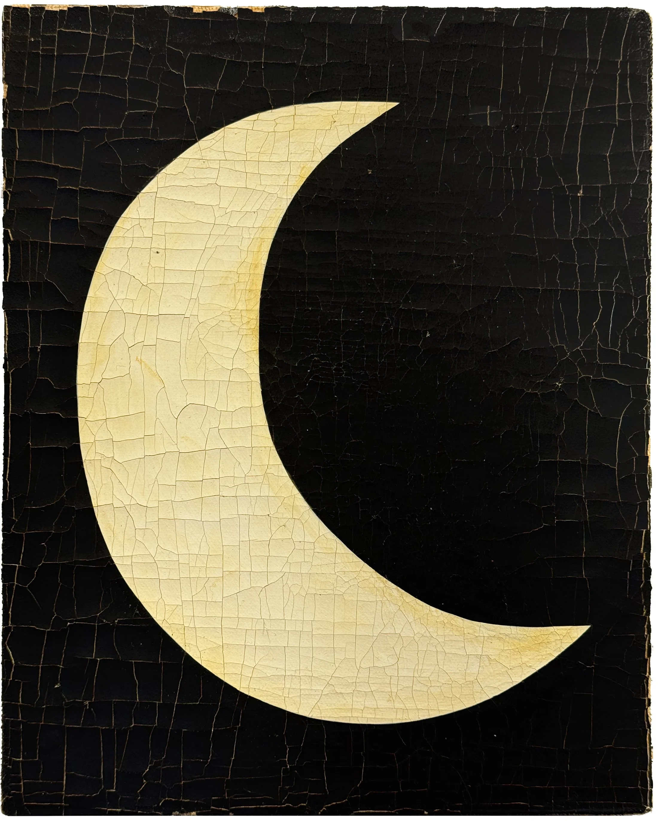 Untitled (Moon), 2026 
distemper and oil on canvas mounted on panel 
10 x 8 in. | 25 x 20 cm