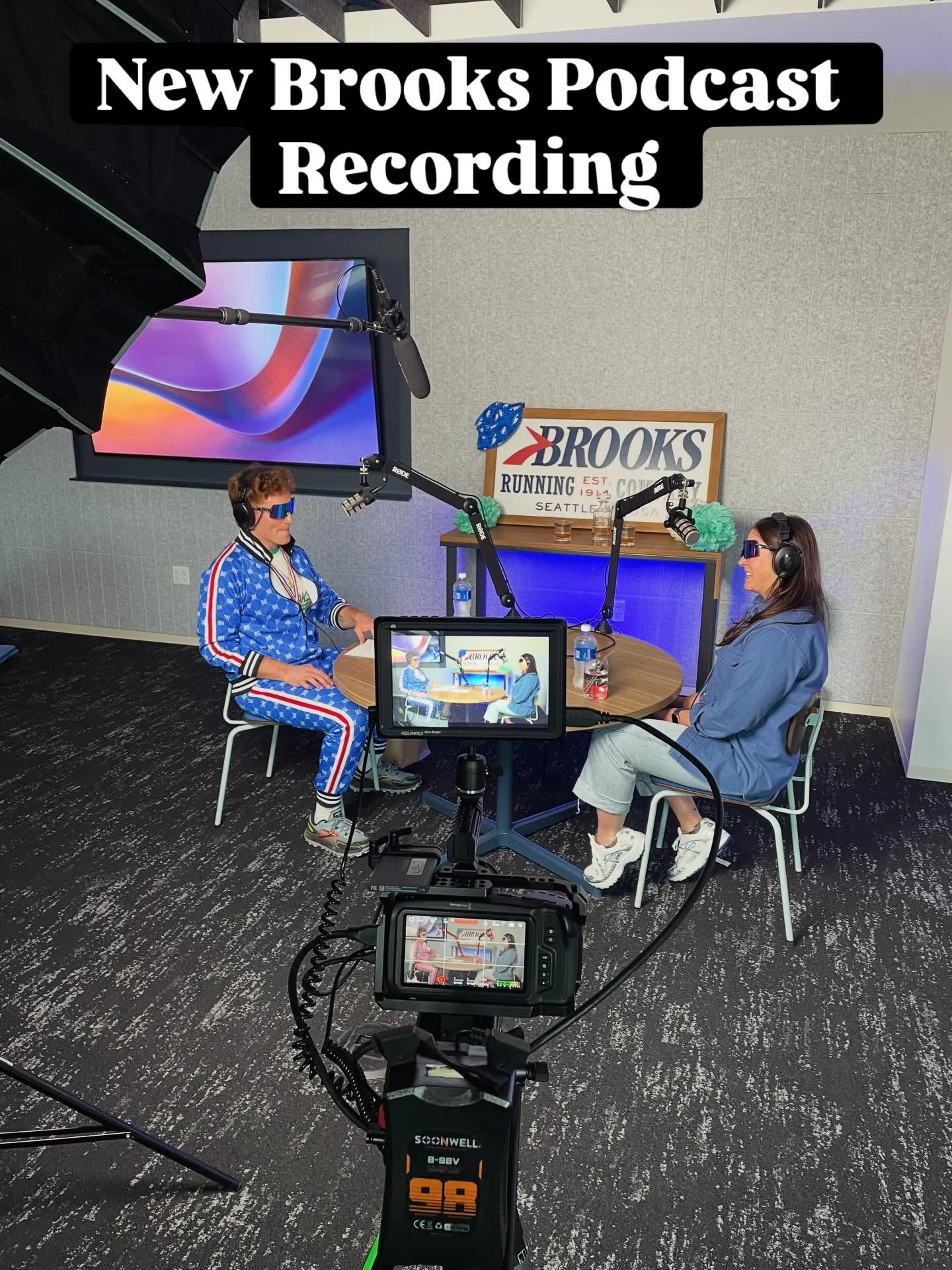 Your brand called. It wants better content. That&rsquo;s what we do. Making podcast videos for @brooksrunningseattle. #yesandvideo #videoproduction #podcaststudio #brandstory #contentcreation