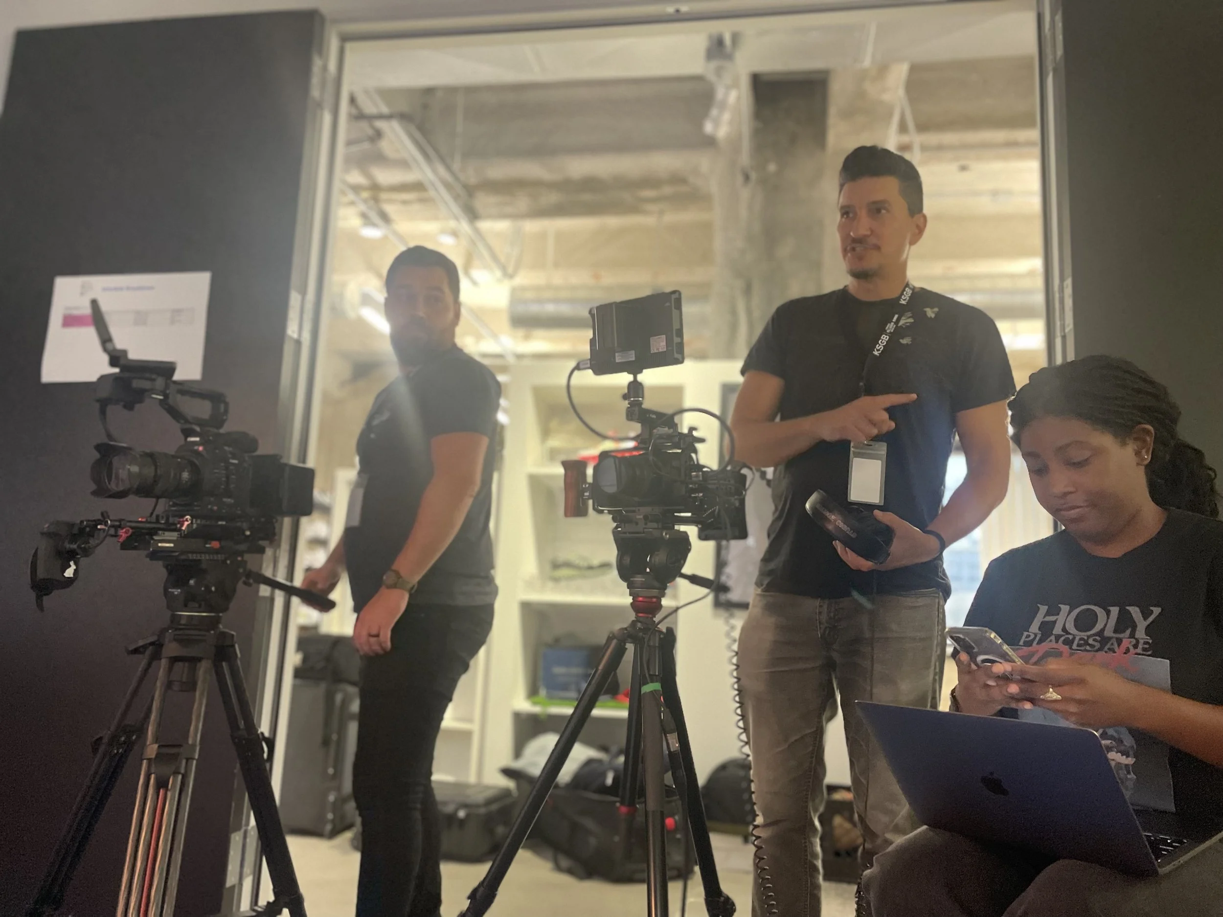 On site with Yes And Video Production Team