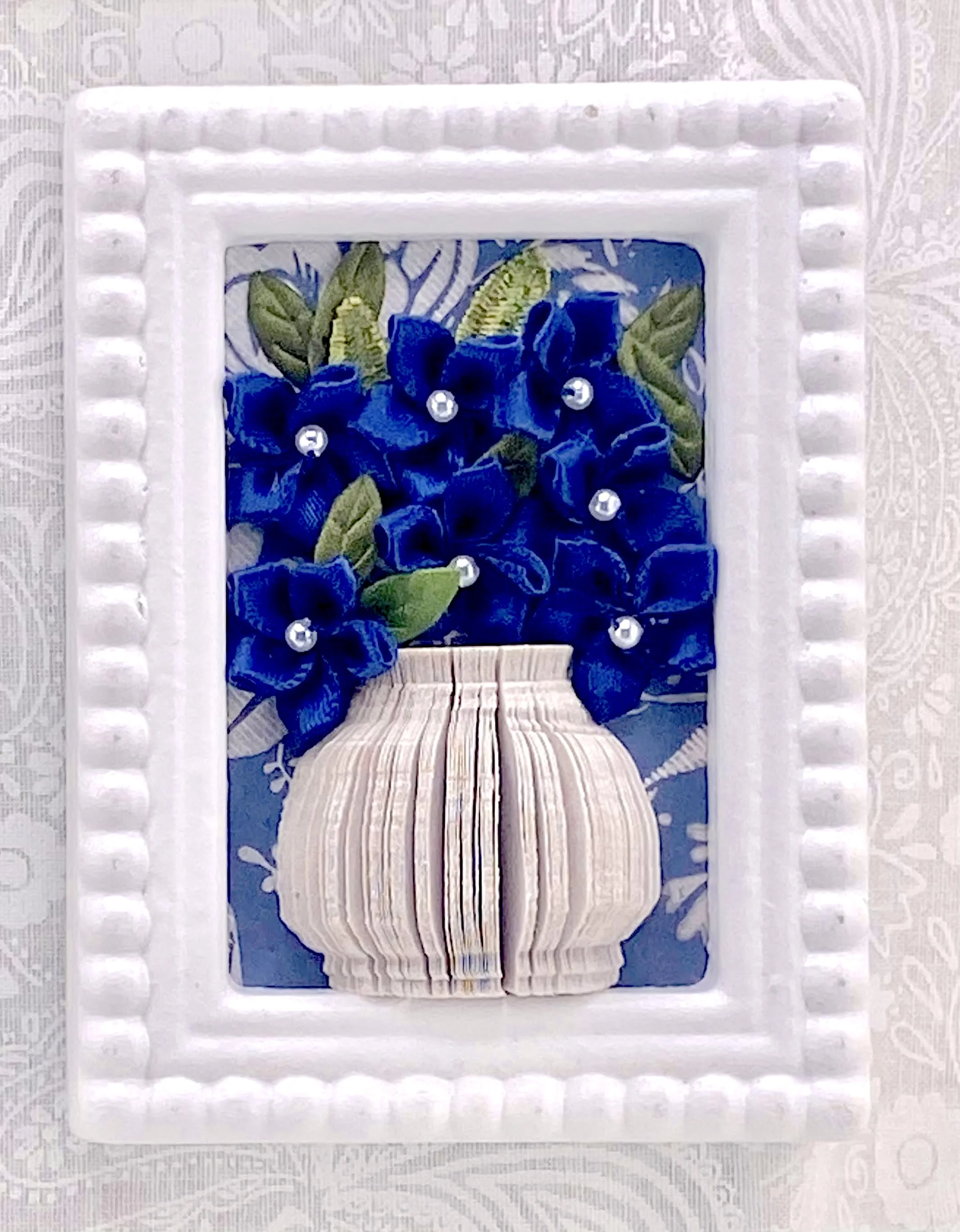 Mini Blue Book Vase