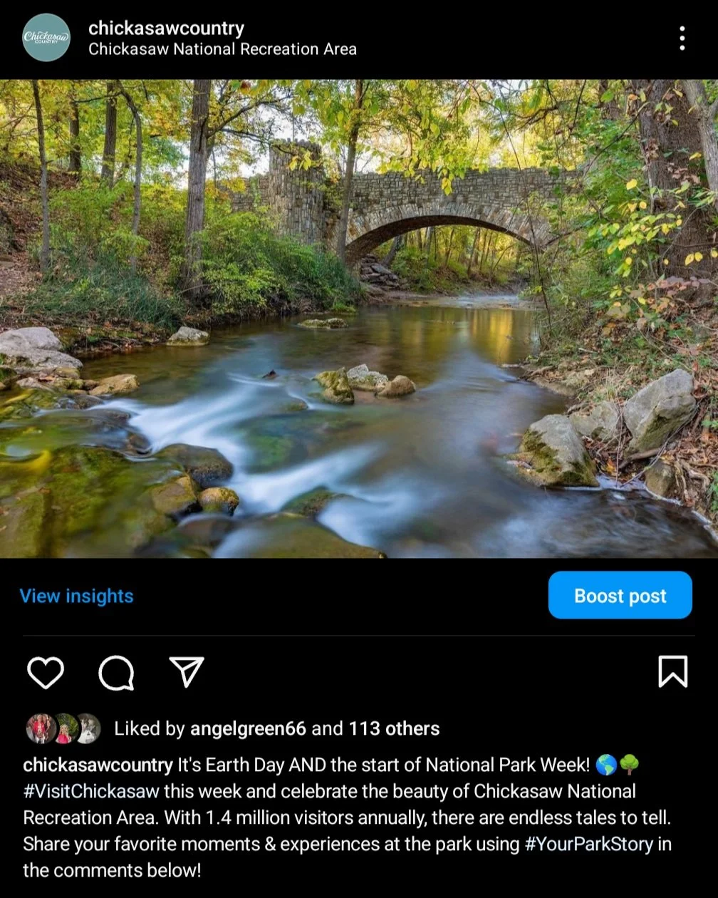 Earth Day and National Park Week post on Instagram