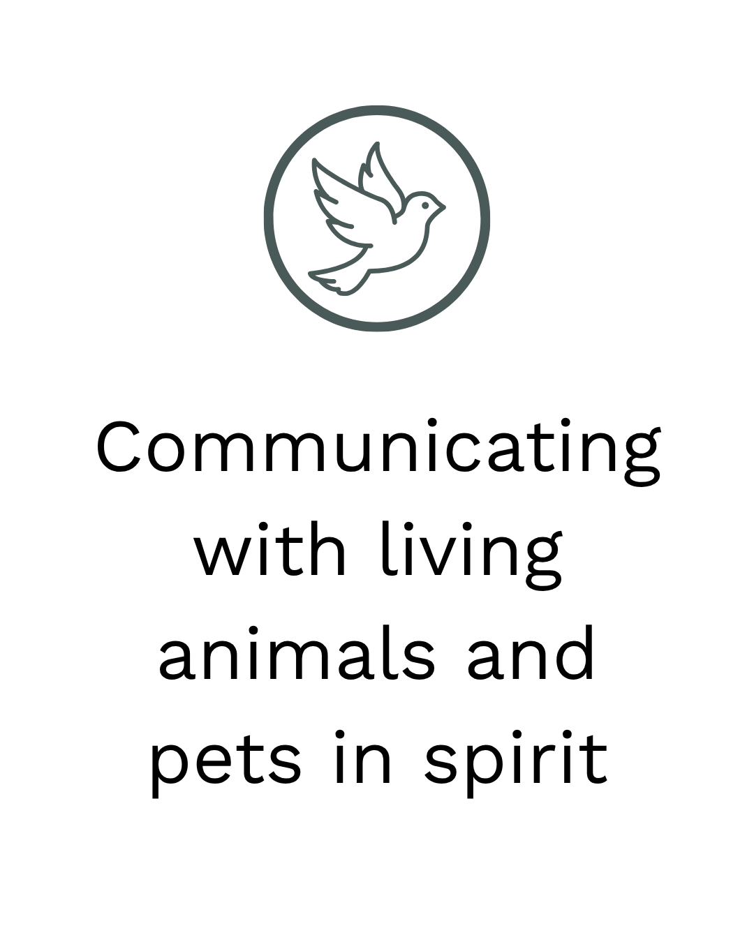 Communicate with living pets and pets in Spirit