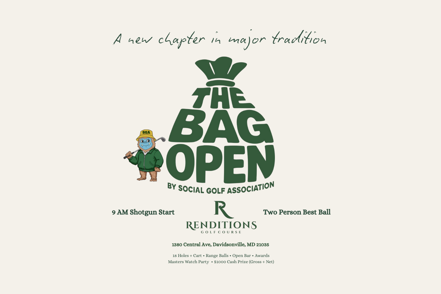 The Bag Open at Renditions 