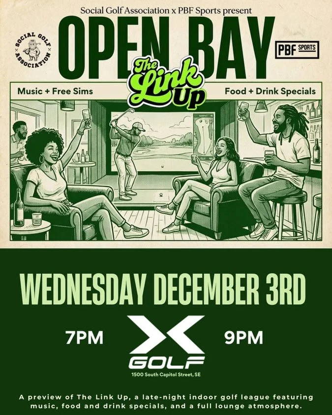 This isn&rsquo;t your average league night.

SGA + PBF Sports are teaming up for OPEN BAY &mdash; a one-night preview of our new winter golf league, The Link Up.

A late-night indoor golf experience with music, food and drink specials, and a full lou