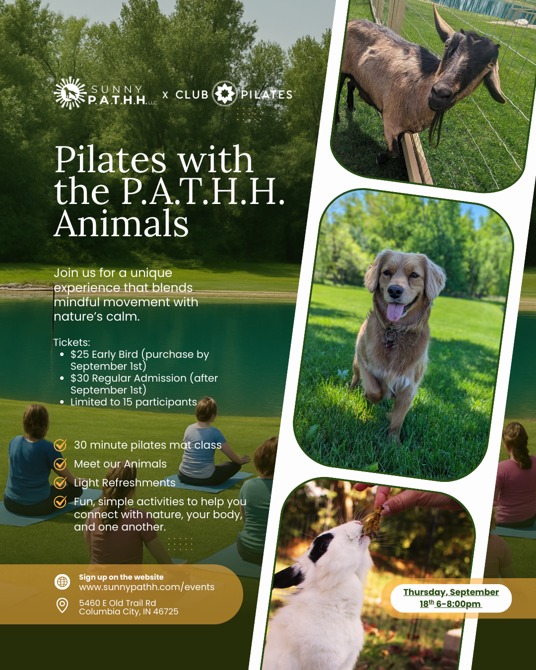 Pilates with the P.A.T.H.H. Animals