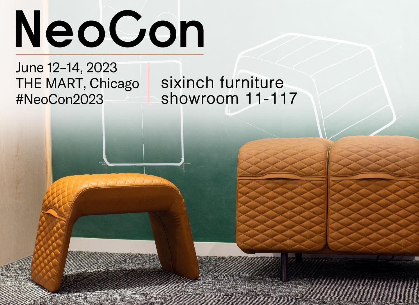 Today is the day!  Come check out Sattel for sixinch!  Designed by Common Object @neocon_shows @sixinchusa #neoconshows