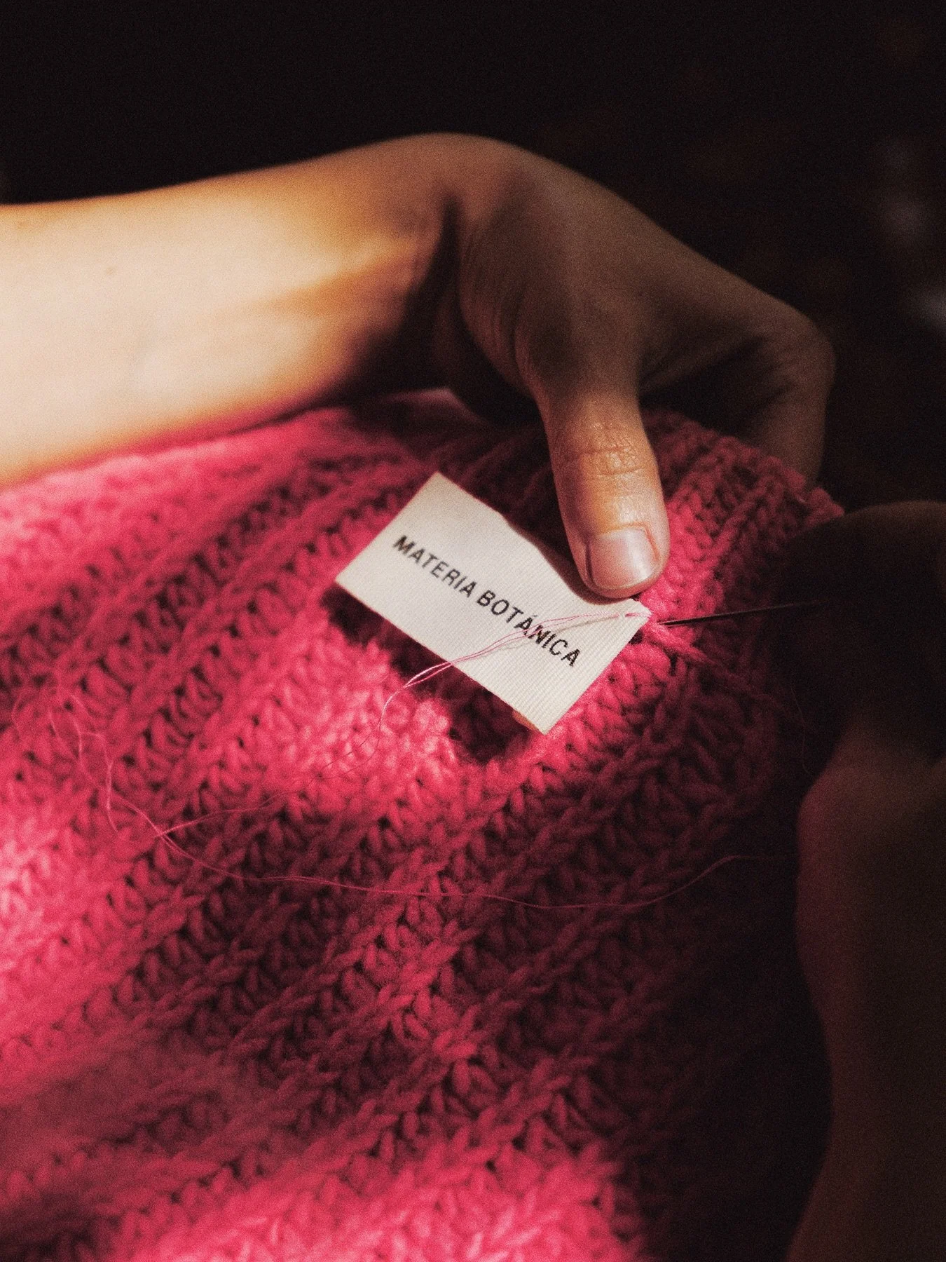 CARMINE ~ a new hand-dyed color, a pigment extracted from cochinilla (Dactylopius coccus). During a personal trip, I took the opportunity to collect some of them from wild nopal cacti in the mountains of Oaxaca. The dye reveals its most luminous esse