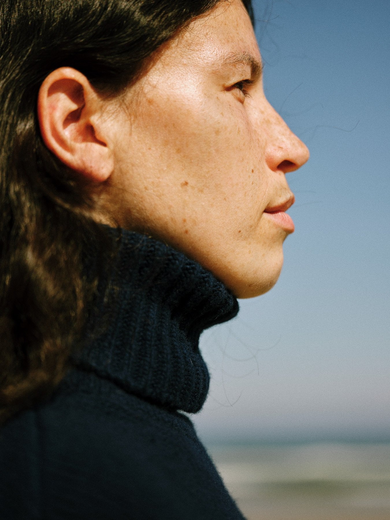 One-of-a-kind Atlas Jumper, hand dyed with Indigofera tinctoria leaves. A pure wool turtleneck, knitted with a special yarn finer than our usual merino, reducing the heavinest while keeping its warm. Wool sourced from extensive spanish sheep farms. 
