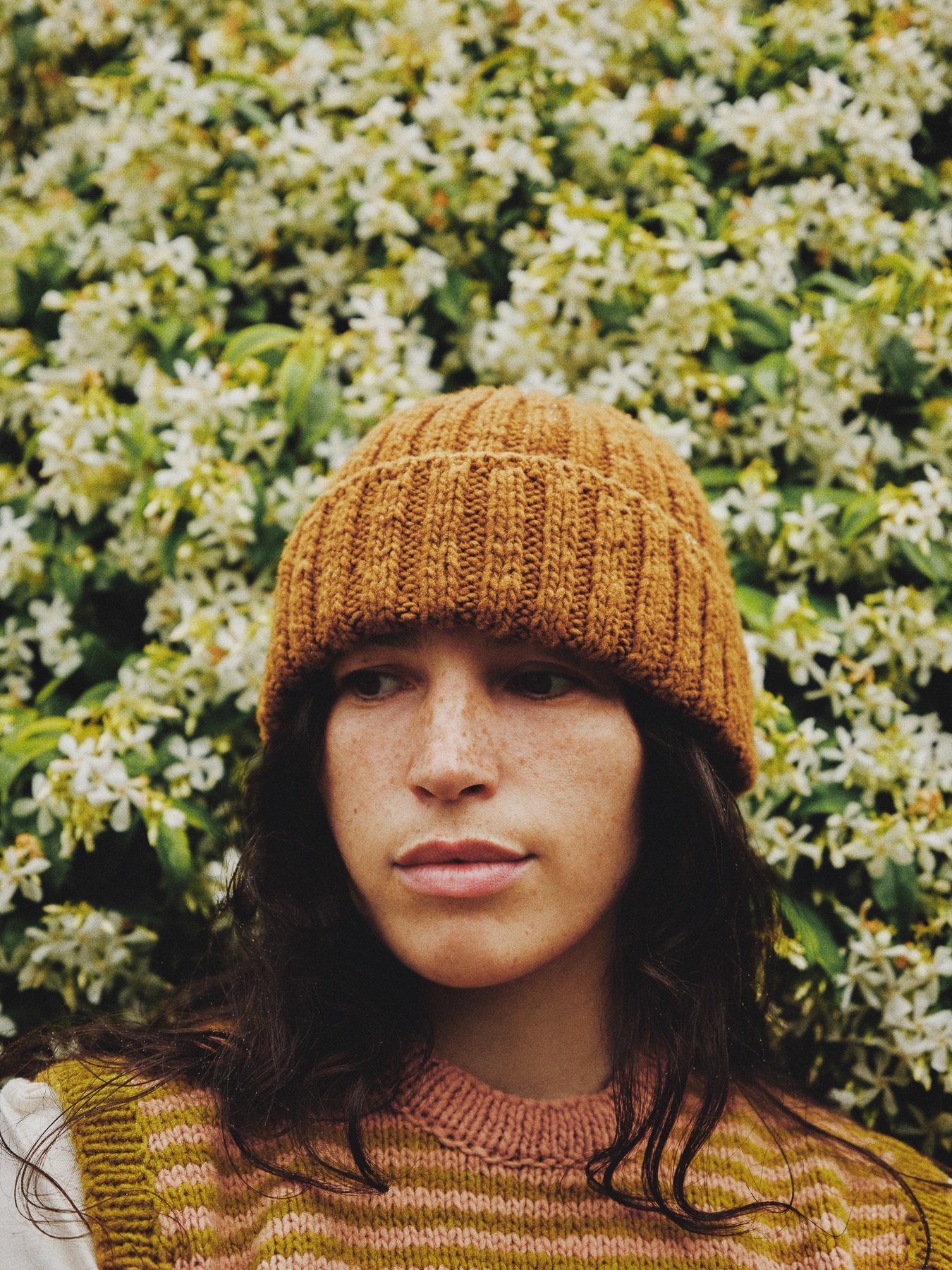 Last chance 🪷

This winter, we hand-knitted these hats using our merino wool yarn, dyed with plants, herbs, and remnants from the orchard. Only a few pieces remain.

I look at the irregularity of the wool yarn in these hand-knitted beanies, and I on
