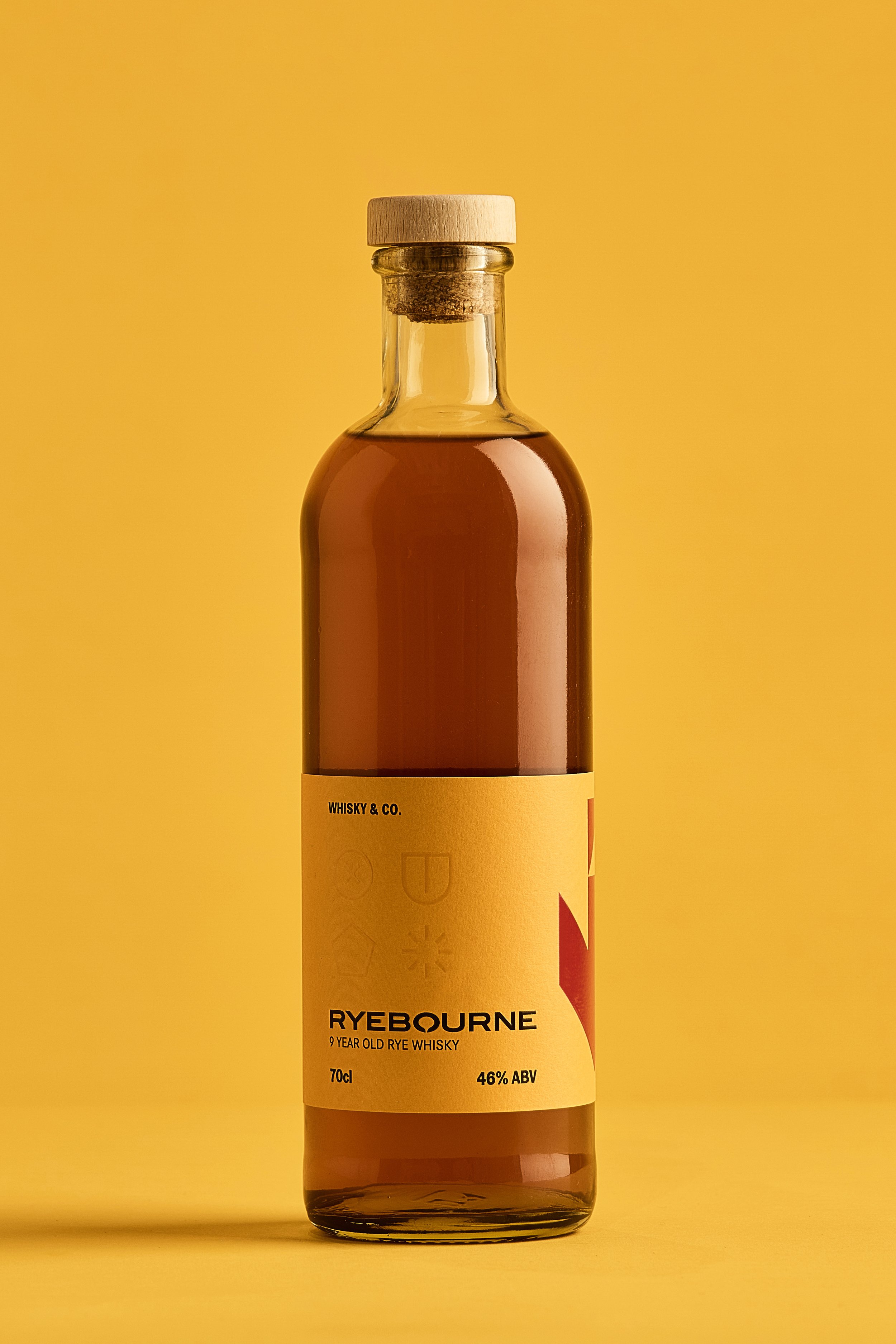Ryebourne 9 Year Old Rye Whisky 70CL
