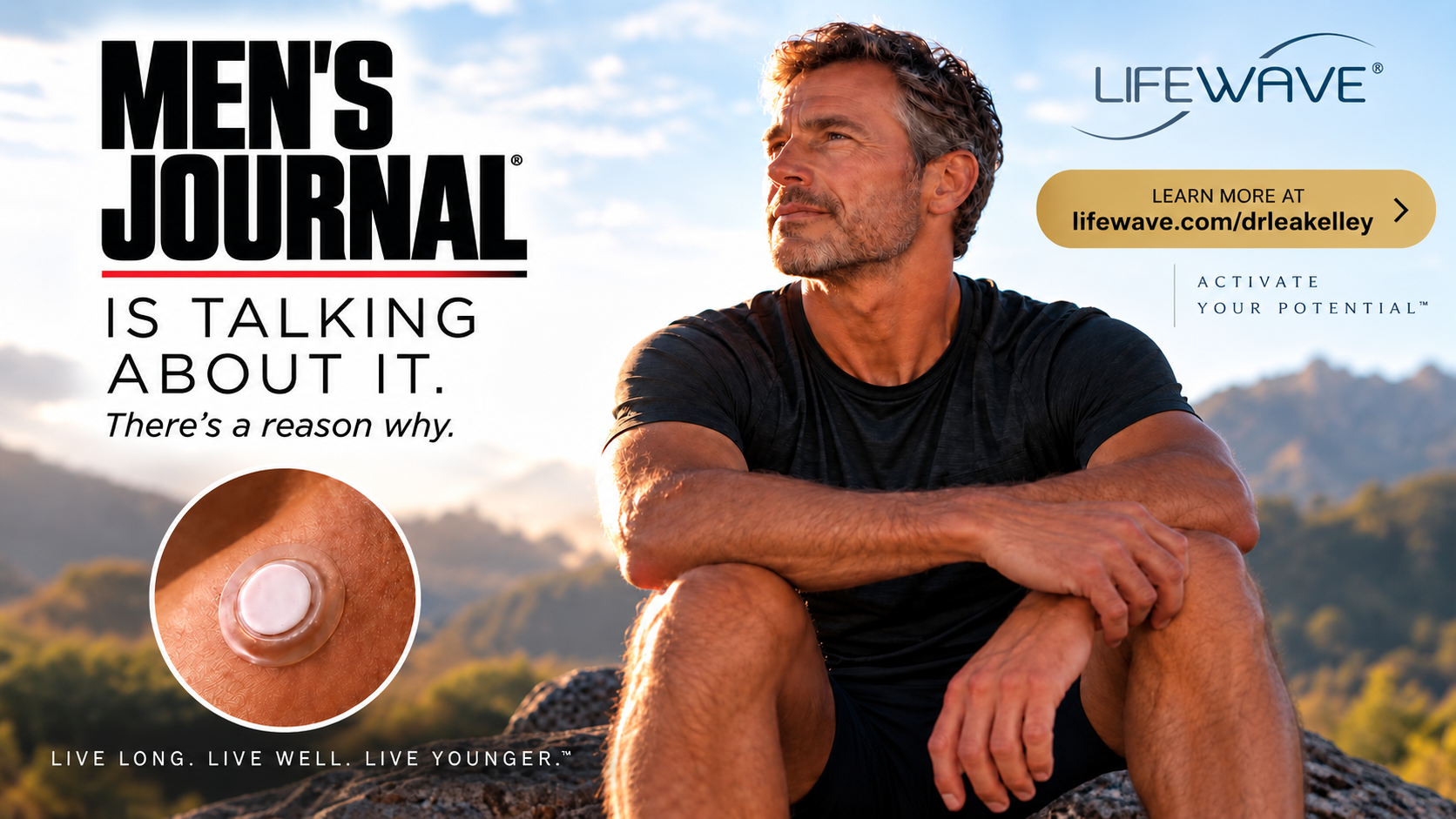 LifeWave phototherapy featured in Men's Journal article about wearable technology for recovery and performance