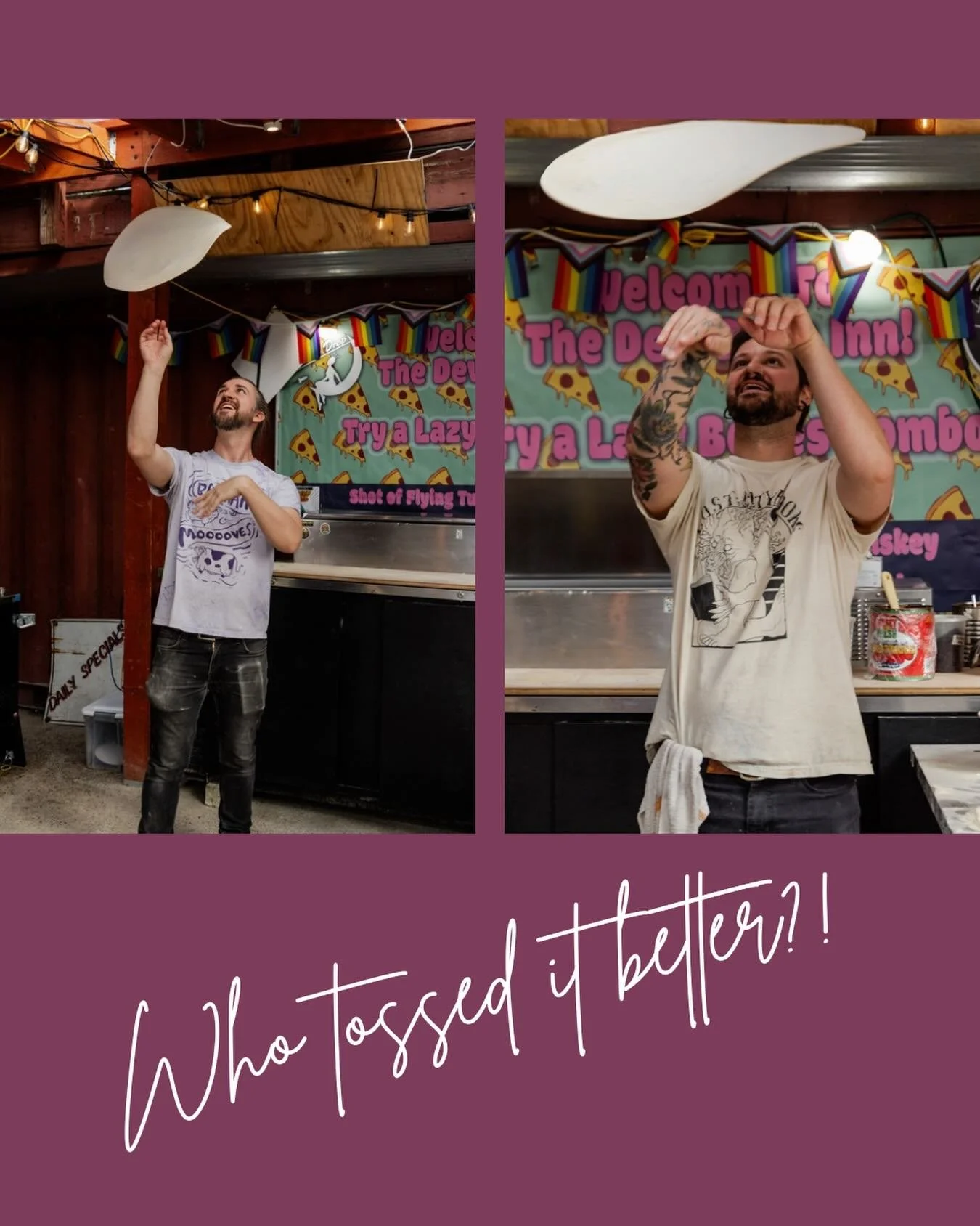 Well, what do y'all think? Alex, the underdog Business Chef, or Luke, the veteran Pizza Chef? Winner gets a free pizza, on us, and of course bragging rights just in time for the holidays to spice up their Christmas dinner.... 🍕 🦴 
&bull;
&bull;
&bu