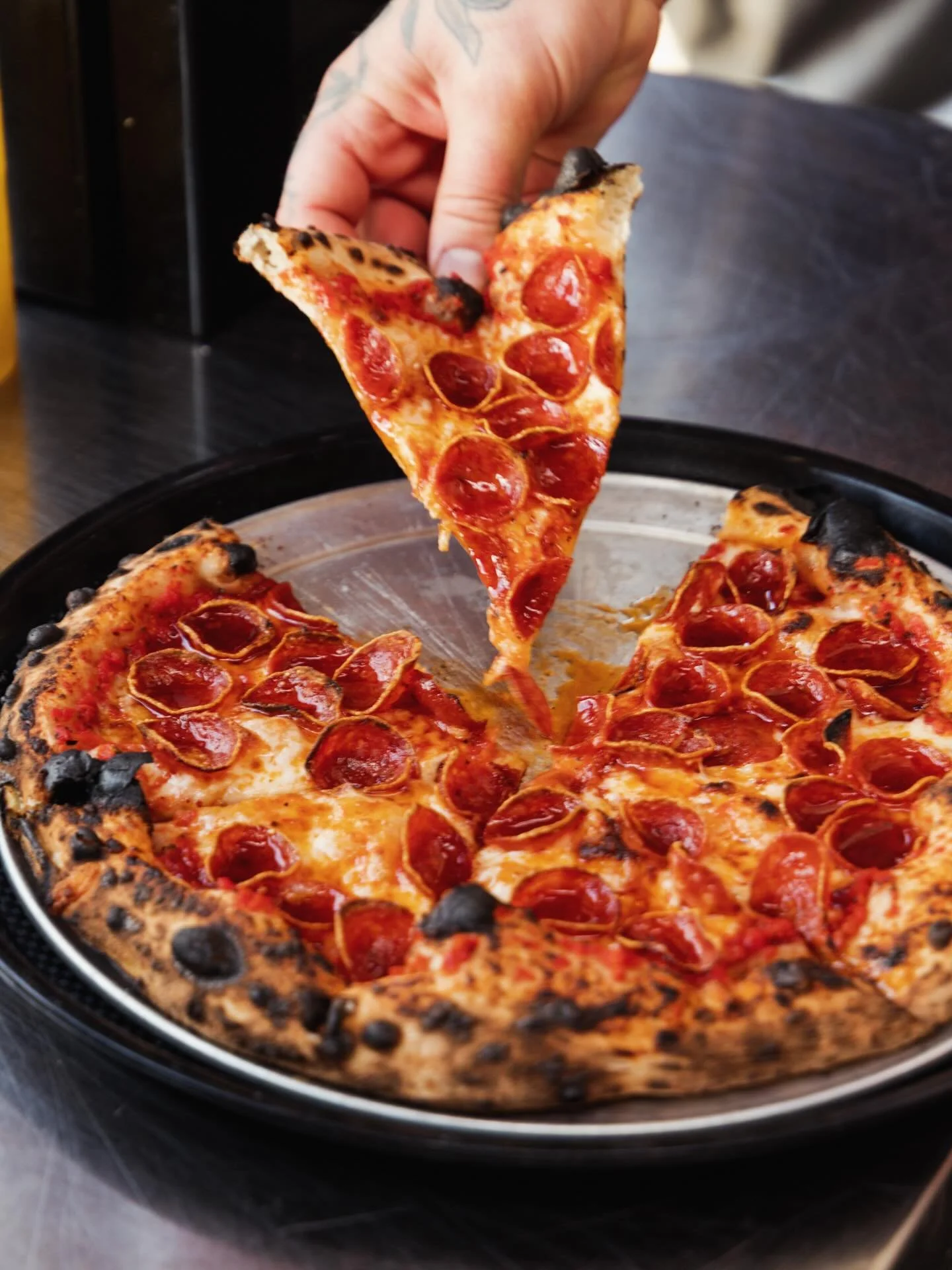 Hello to all of our new followers! 👋🏼 Huge thank you to @highspeeddining for the feature and to all of you for joining our page! For those of you who don't know us, we are permanently located at @thedewdropinndc every day making wood fired pizzas (