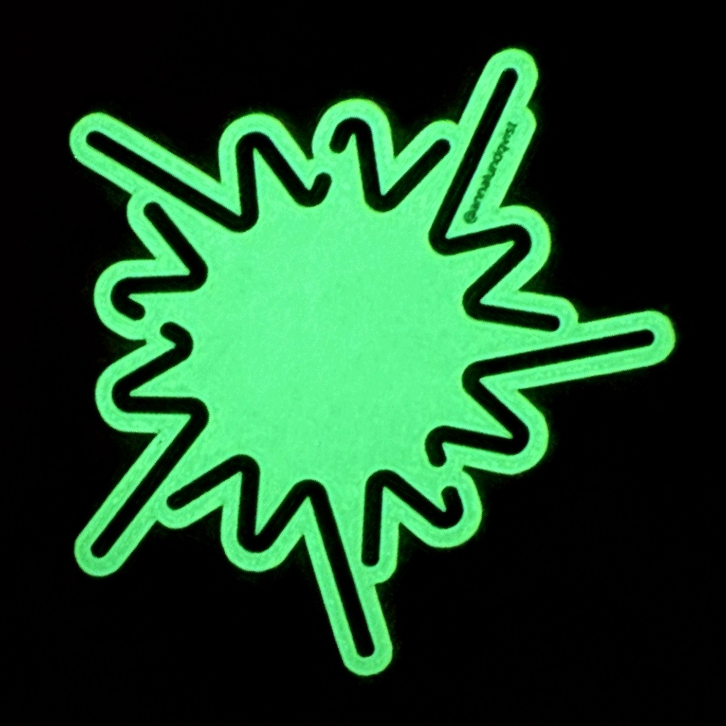 Glow in the dark sticker
