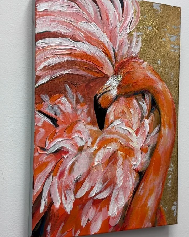 Flamingo 🦩 #art #florida #floridaart #flamingo #flamingoart #artist #bocaraton #floridabeauty