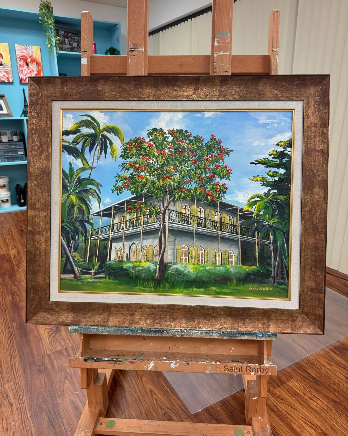 Hemingway House #Art #KeyWest #hemingueyhouse #painting #goldleaf
