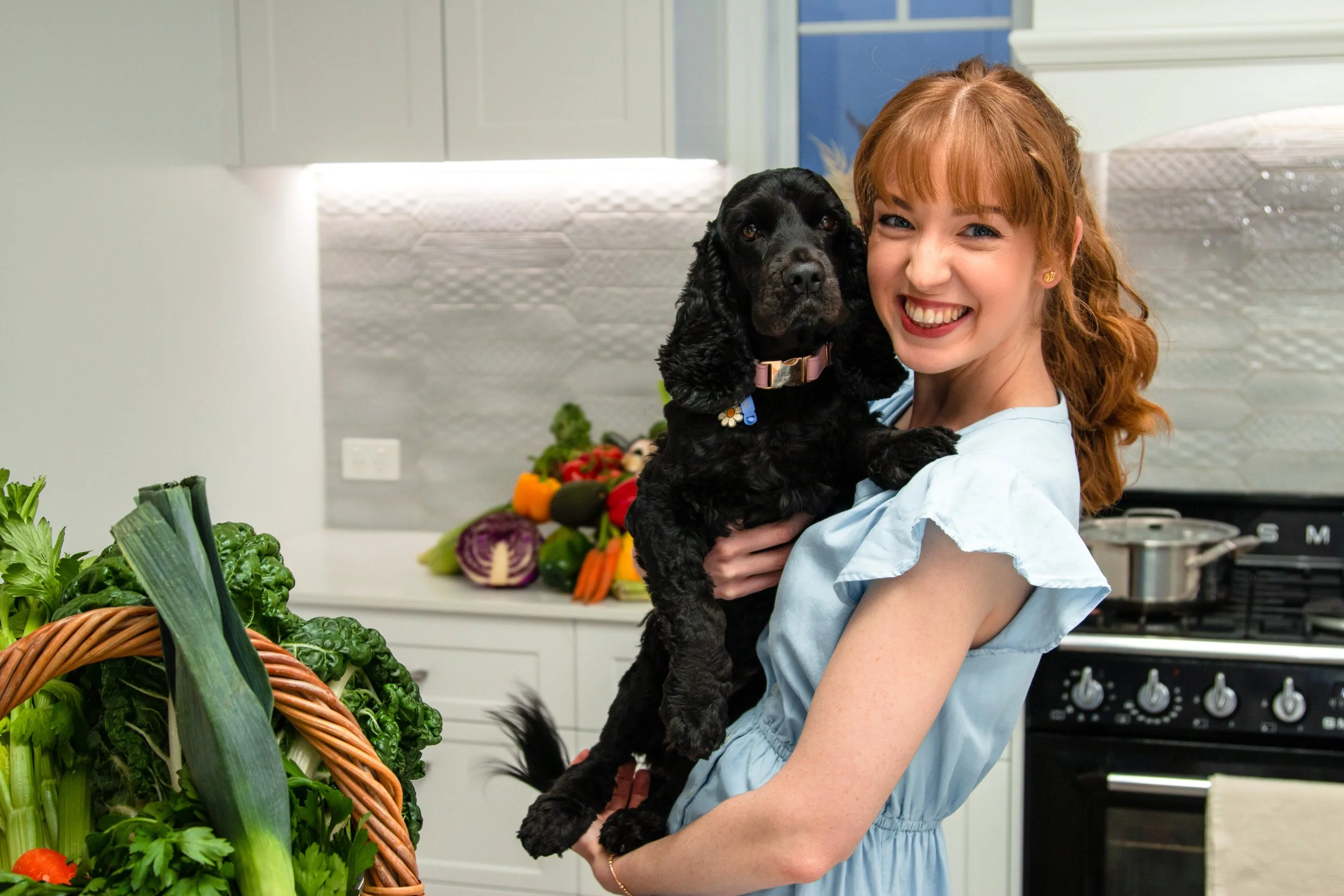 Isabella McNamara and her dog Frankie