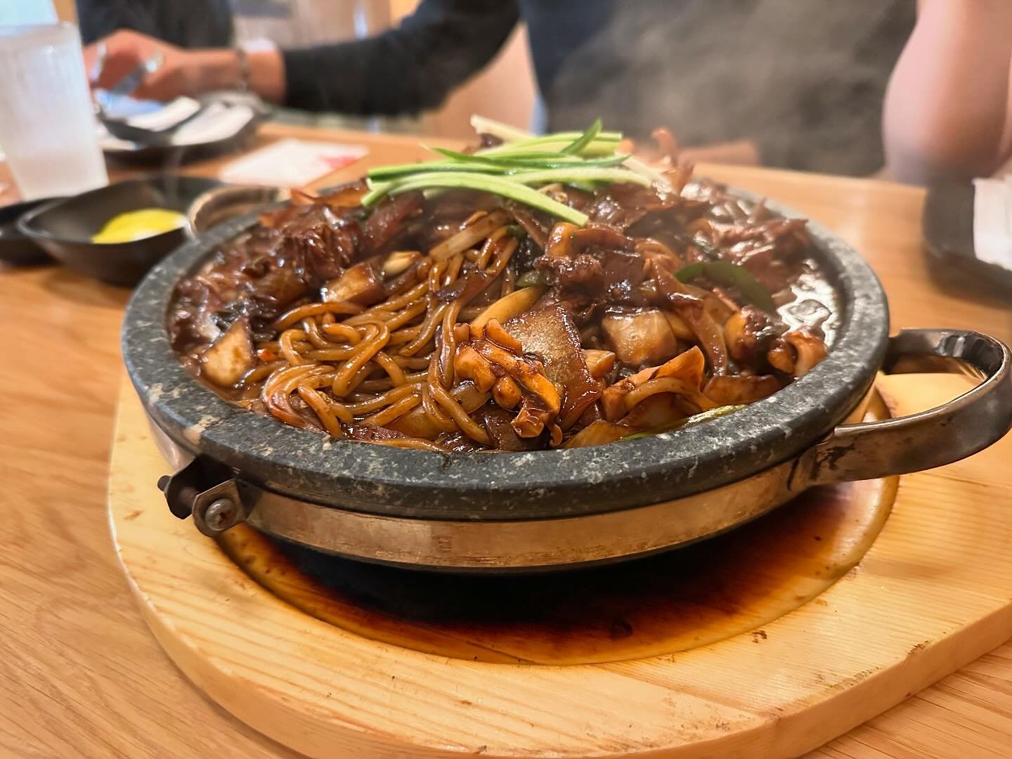 Our Hot-Plate Nurungji Black Bean Noodles includes Seafood &amp; Beef. It is the perfect savory dish to share with a table! 

Yuki Asian Fusion
📍2205 Pleasant Hill Rd. Suite 105, Duluth, GA 30096
📞(770)336-2232

#chinesefood #koreanfood #asianfusio