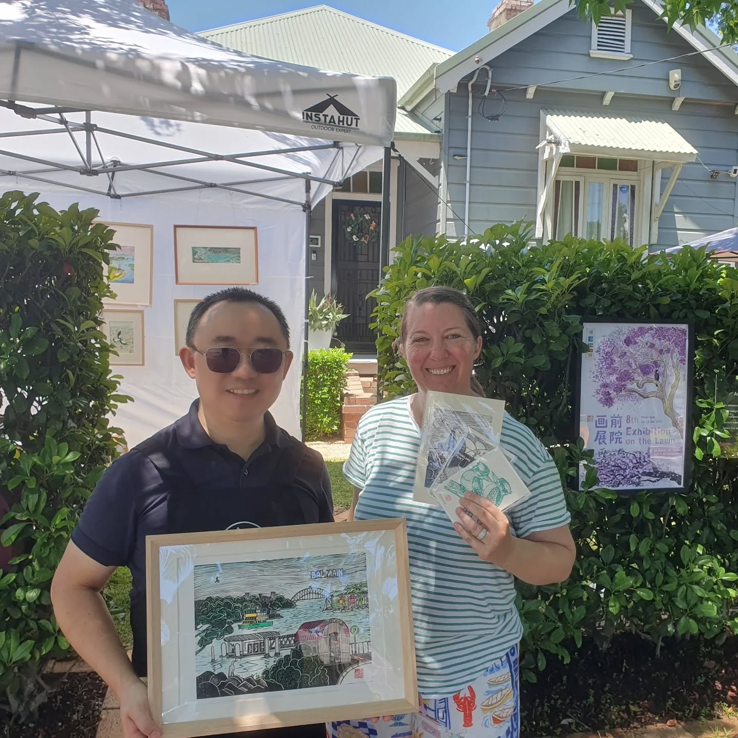 Artists supporting artists 🎨 ✨️ 🙌 
What a wonderful thing ❤️ 

Today I delivered a hand drawn illustration @picket_fence_illustrations 

I am the proud owner of this beautiful lino print by @sentydesign 

@sentydesign currently have an "Exhibi