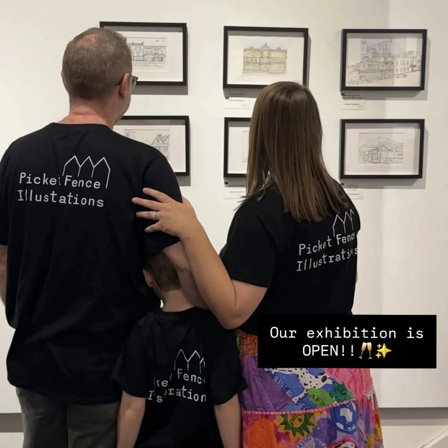 After months &amp; months of planning...
Our exhibition is HERE 🥳🥂🙌

I FEEL SO PROUD 👏 @picket_fence_illustrations 

🎨 3 local artists
@lucydujmovich @quokkascorner
Brought together by destiny &amp; @georgiadrawsahouse 
🖼 Showcasing illustratio