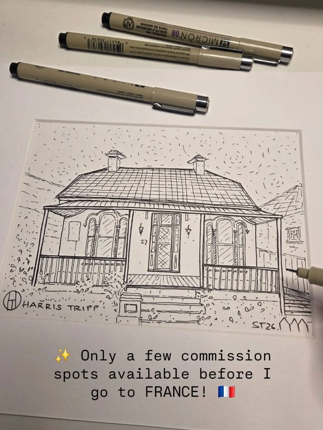 Less than 2 months until I am going on an artist retreat to FRANCE! 🇫🇷 

✨️ I am nearly fully booked for illustration commissions before I go!

🏡 If you have been considering an illustration as a gift of keepsake, head to the link in my bio!

Love