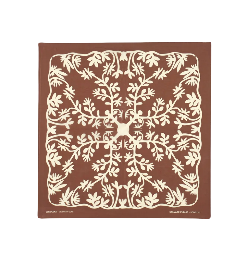 A square album cover with a brown background and a white intricate floral pattern resembling a tree or a snowflake.