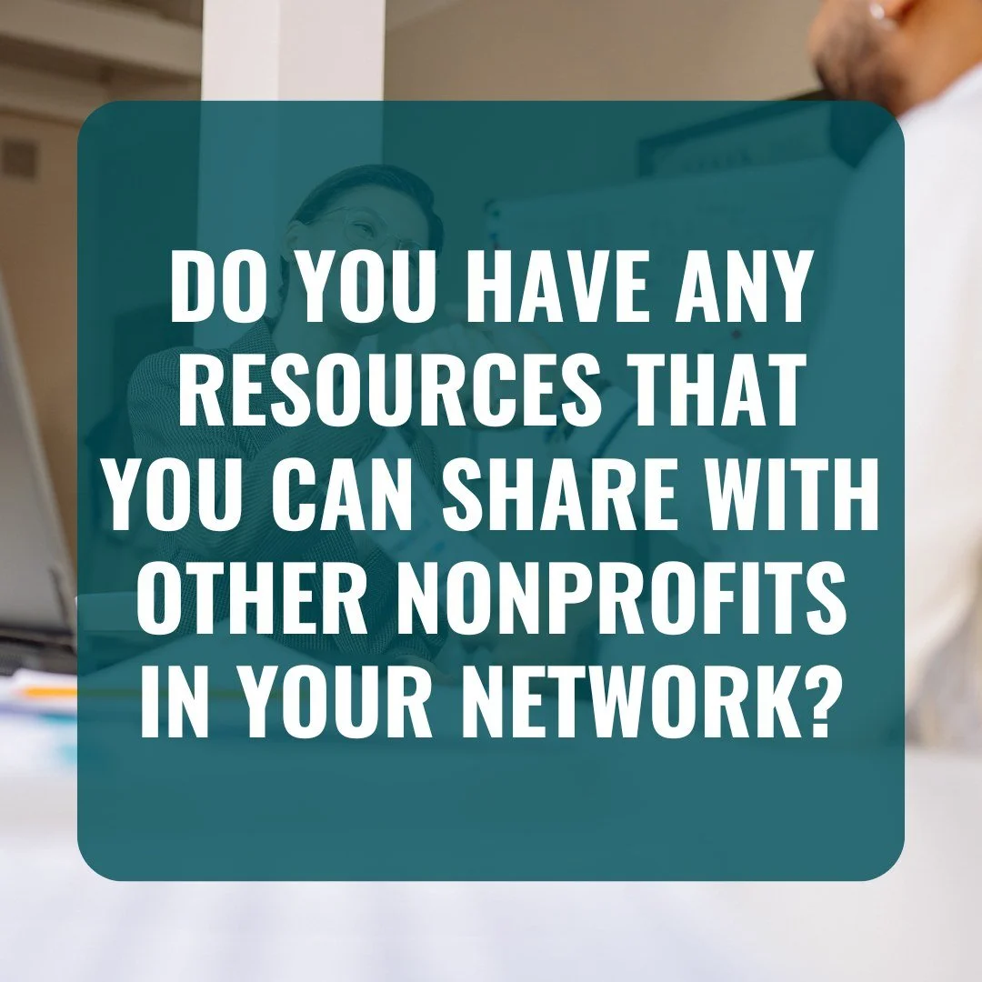 The tools and services that a nonprofit needs can get expensive. Whether you&rsquo;re talking about digital assets like software or a physical meeting space, it all adds up. 

Today&rsquo;s Step Toward STAYbility is to talk with those in your network