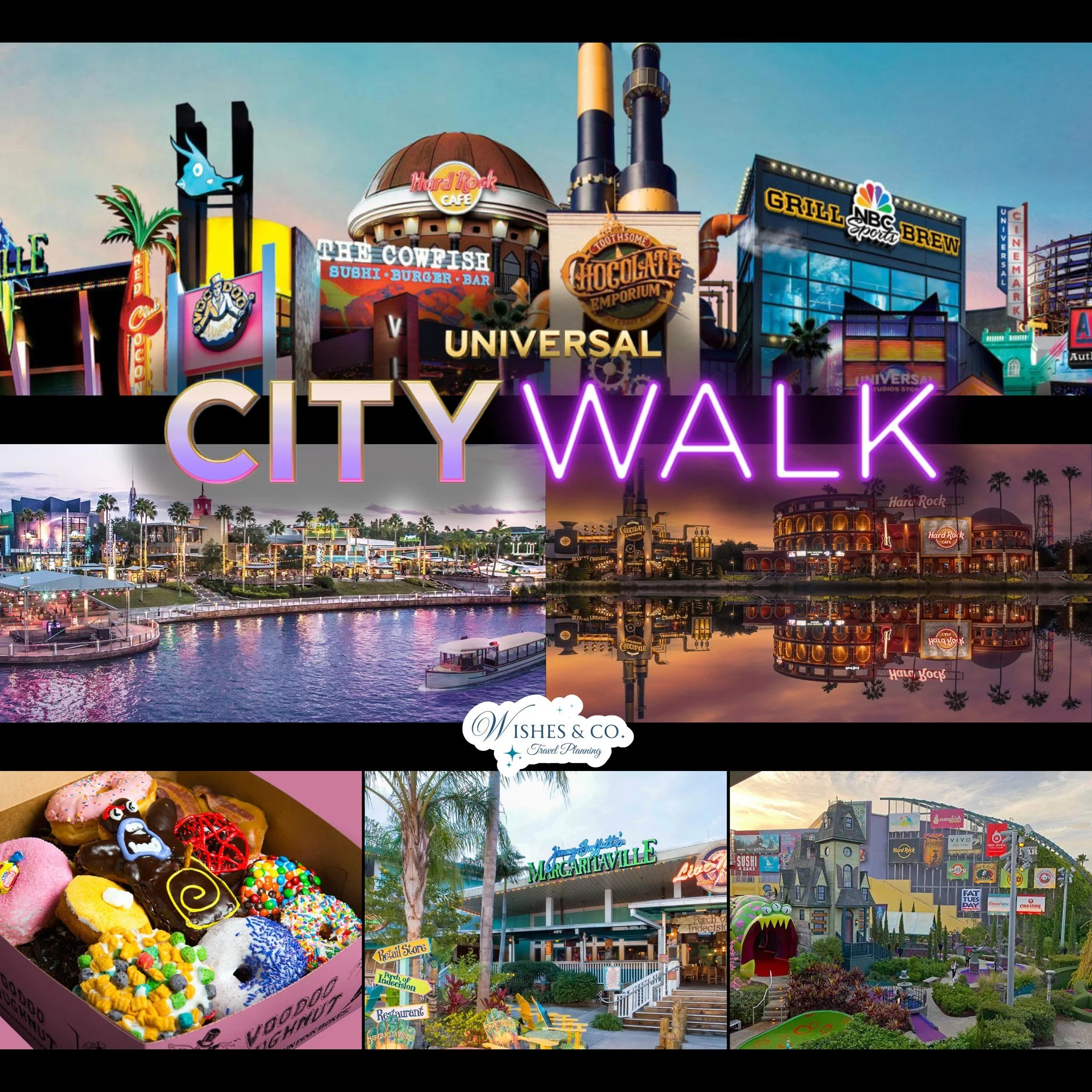 Universal CityWalk ✨

The food, the vibes, the energy, it&rsquo;s basically a mini-vacation all on its own! Stay at a Universal Signature Collection hotel and you&rsquo;re just steps (or a quick water taxi/shuttle ride) away from all the action. Pict