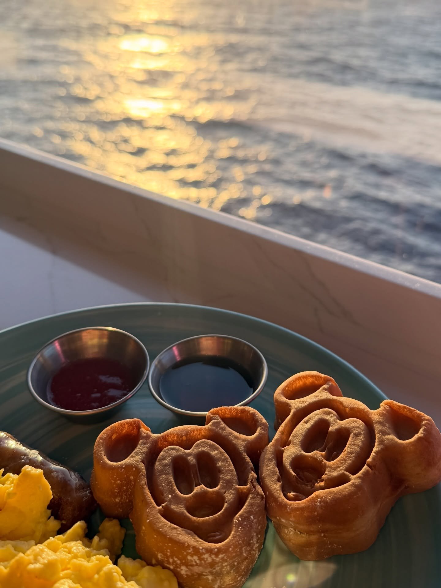 Golden hour, but make it Disney ✨🌅

Mickey waffles, ocean views, and that quiet moment before the ship fully wakes up, this is my kind of morning magic. 

This is your sign that Disney doesn&rsquo;t stop at the parks, it sails too. If you&rsquo;re a