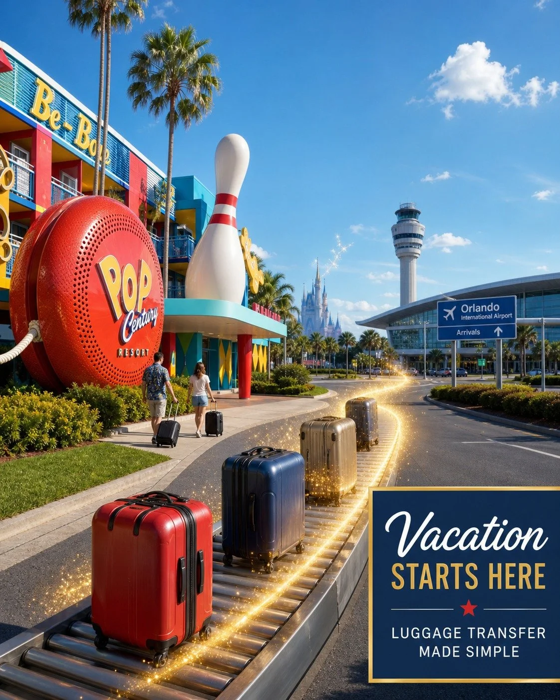 Disney just expanded its airport luggage transfer pilot program, and this could make travel day SO much easier!

Guests flying with American Airlines and United Airlines can now use the service, joining Southwest Airlines as participating carriers.

