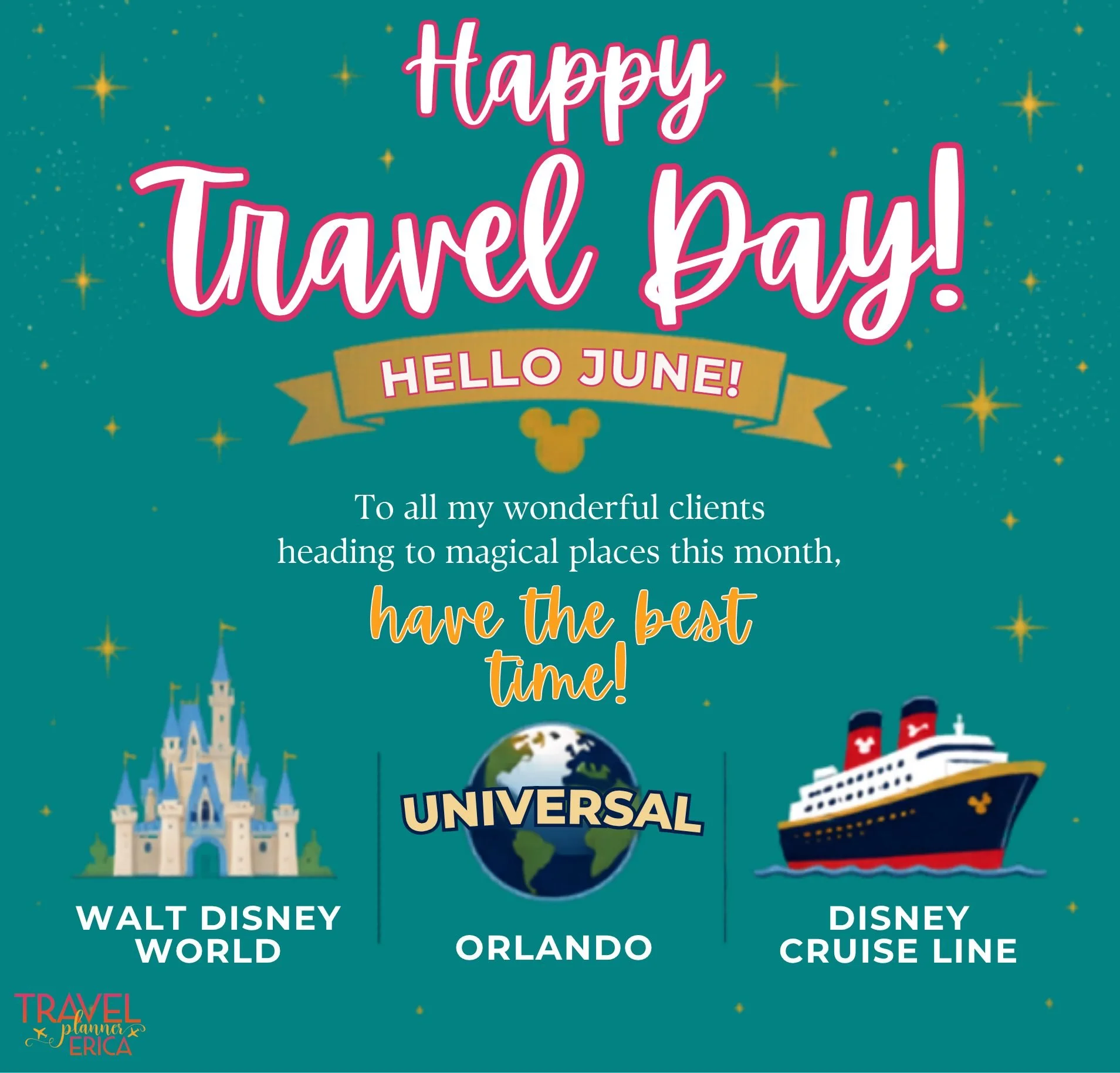 It&rsquo;s officially travel season!

This month, I have so many incredible families heading out on their adventures, some returning to their favorite destinations and a few experiencing the magic for the very first time!

From Walt Disney World, to 