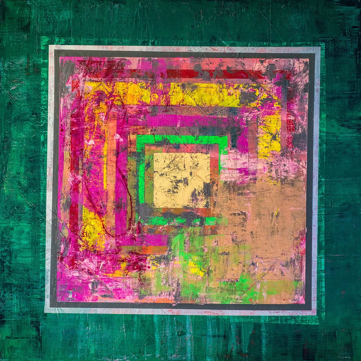  Rangoli is made to dissolve — at temple thresholds, at festival doorways, in colored powder and intention.  Rangoli in Permanence  asks what happens when you refuse to let it fade. 