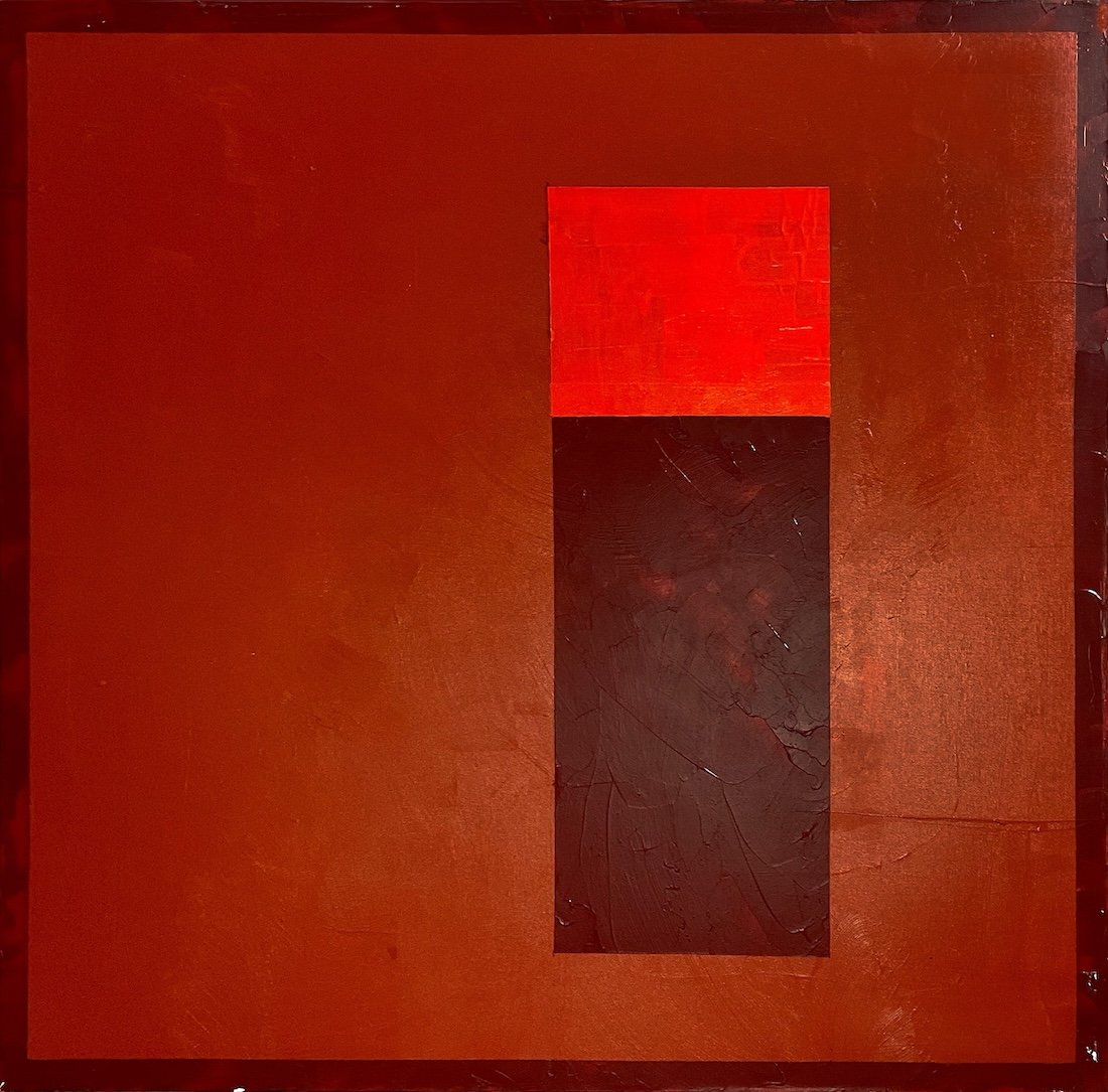 Red (Minimalist)
Acrylic On Canvas
2021, 4ft x 4ft
 
Year: 2021,
Series: Geometric Splendor, 
Medium: Acrylic On Canvas,
Size: 4ft. x 4ft.
 