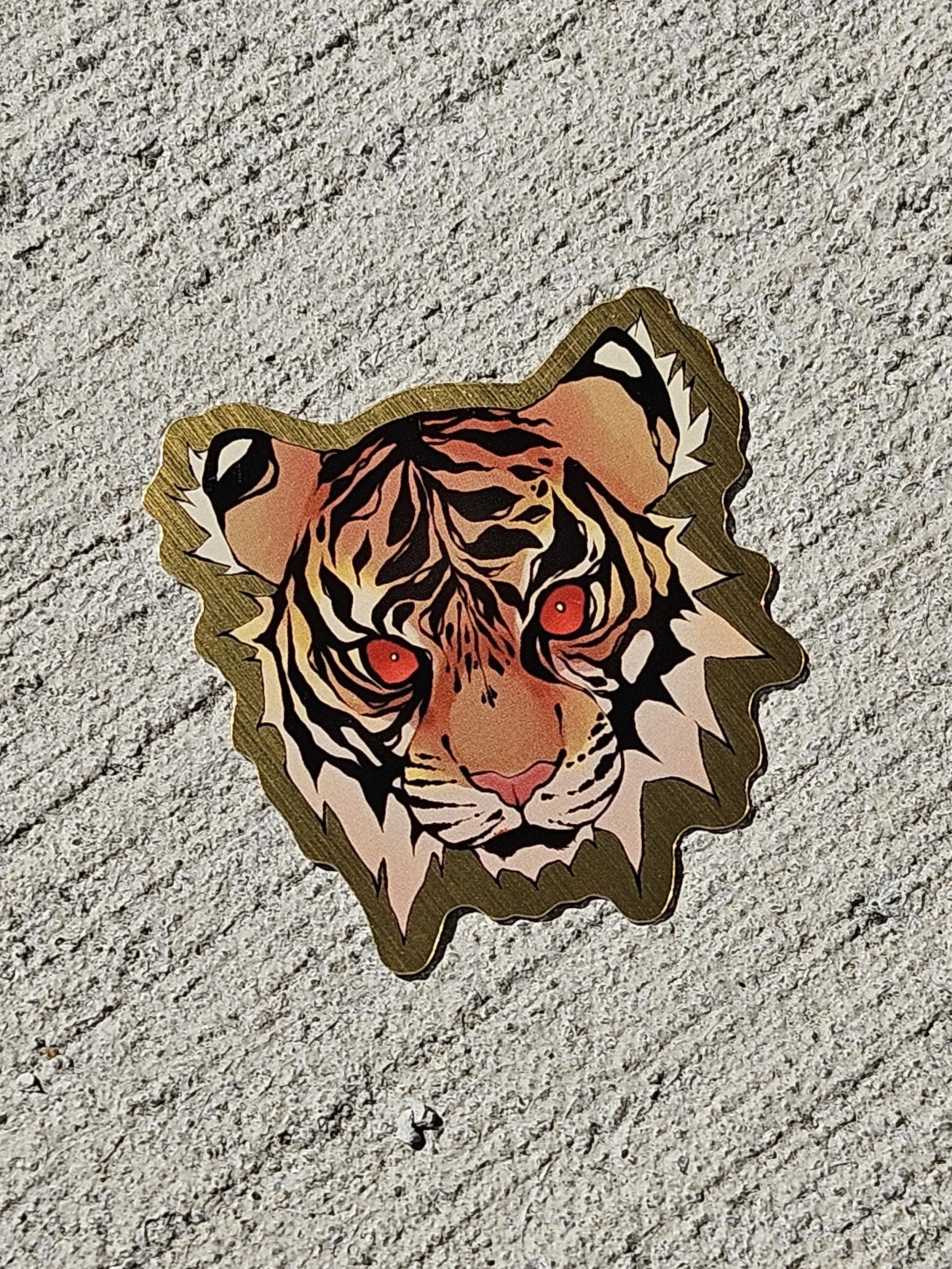 Bitchin' Mad Golden Tiger Sticker