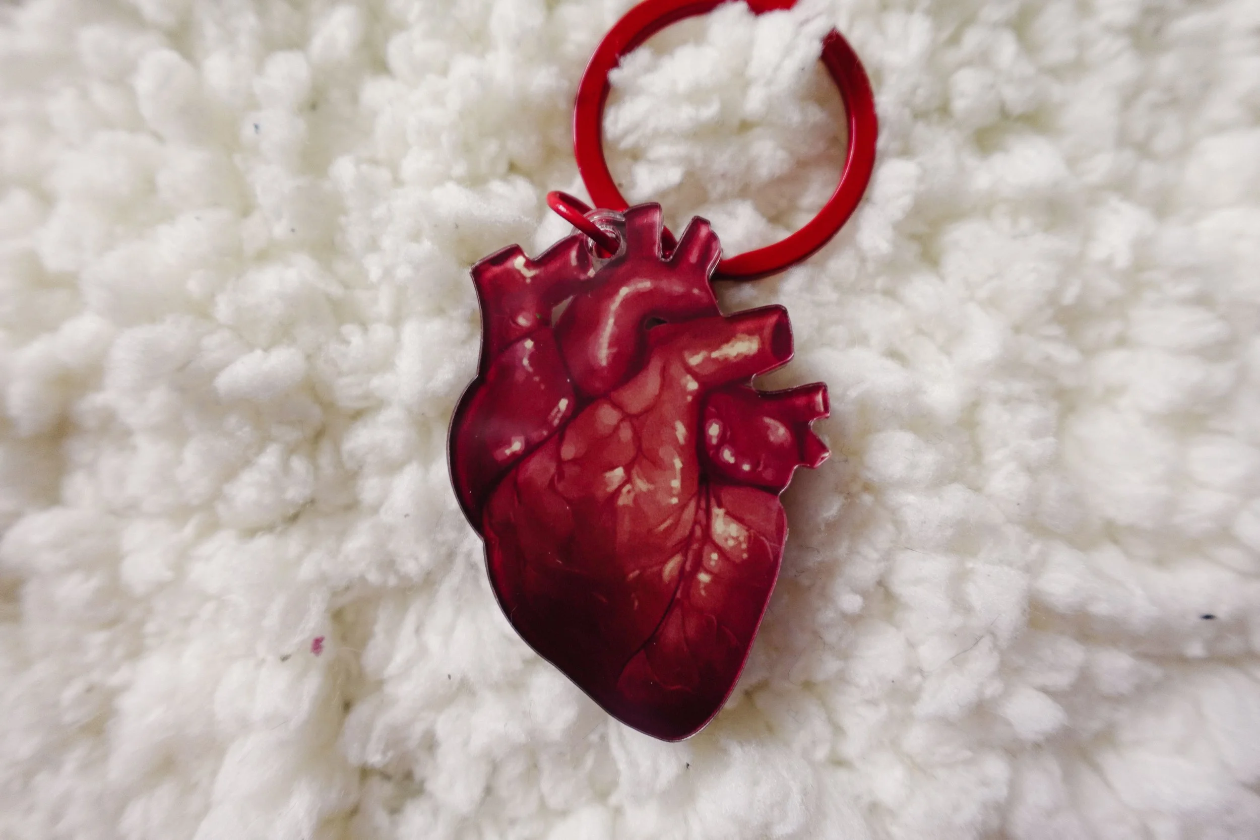 Beating Heart Acrylic Keychain