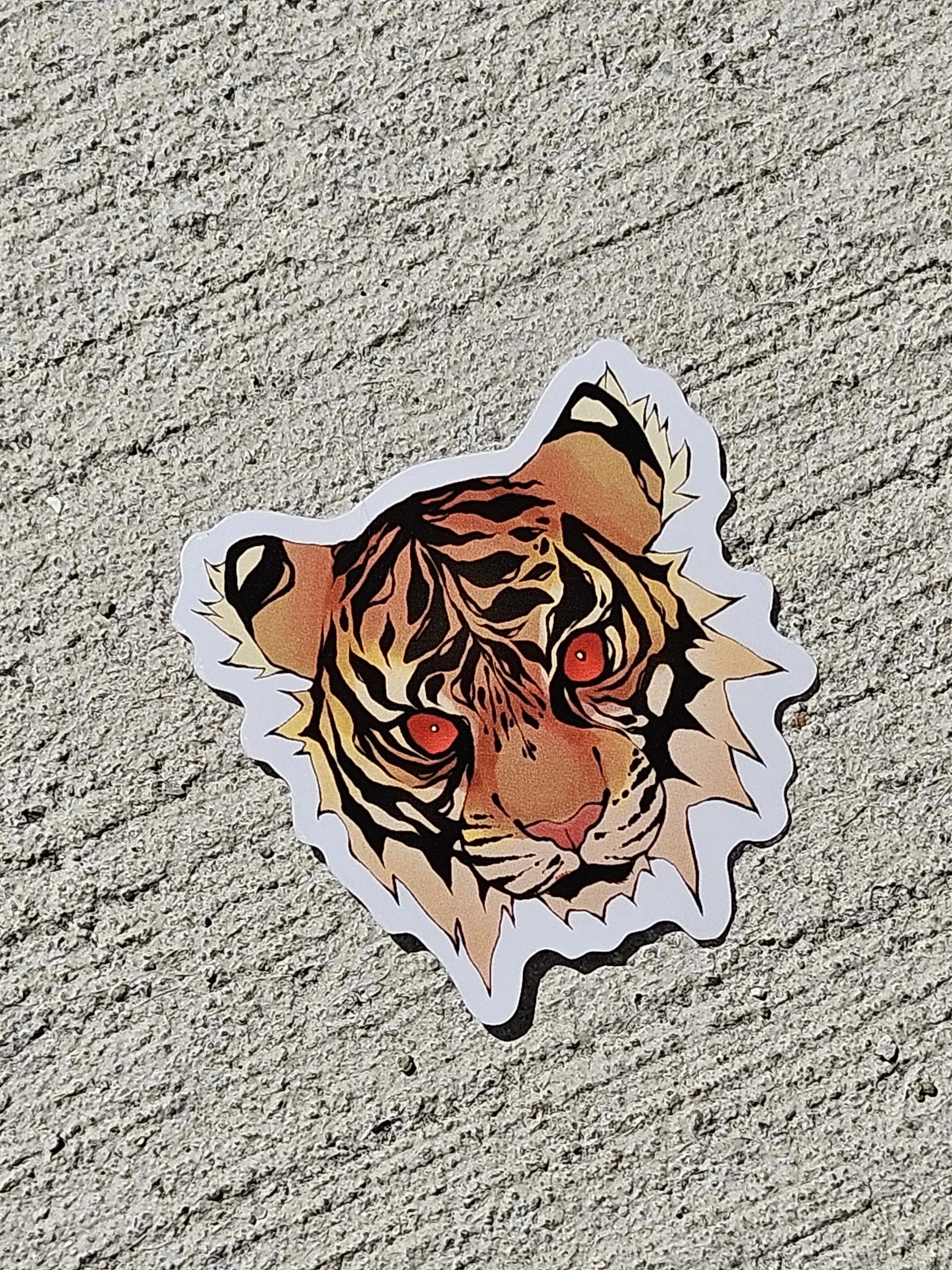 Bitchin' Mad Clear Tiger Sticker