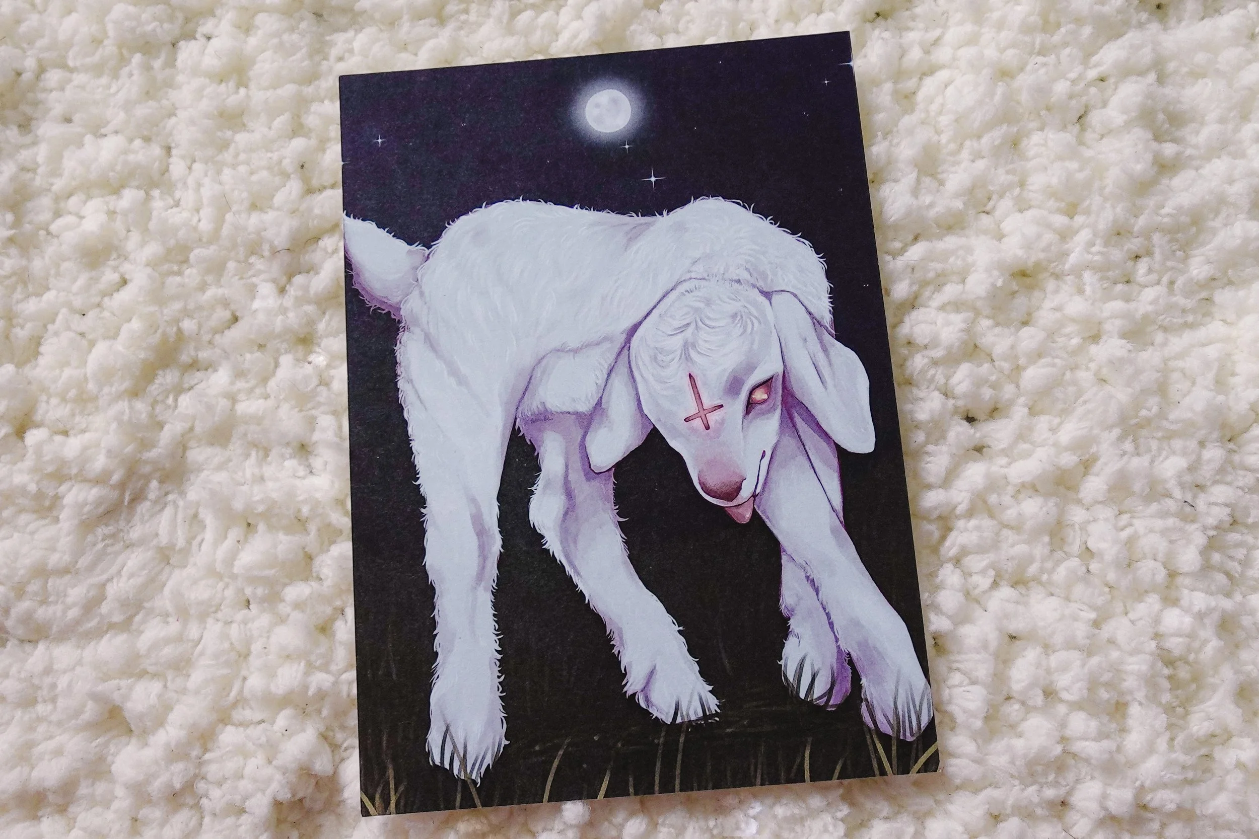 Unholy Lamb Horror Art Print