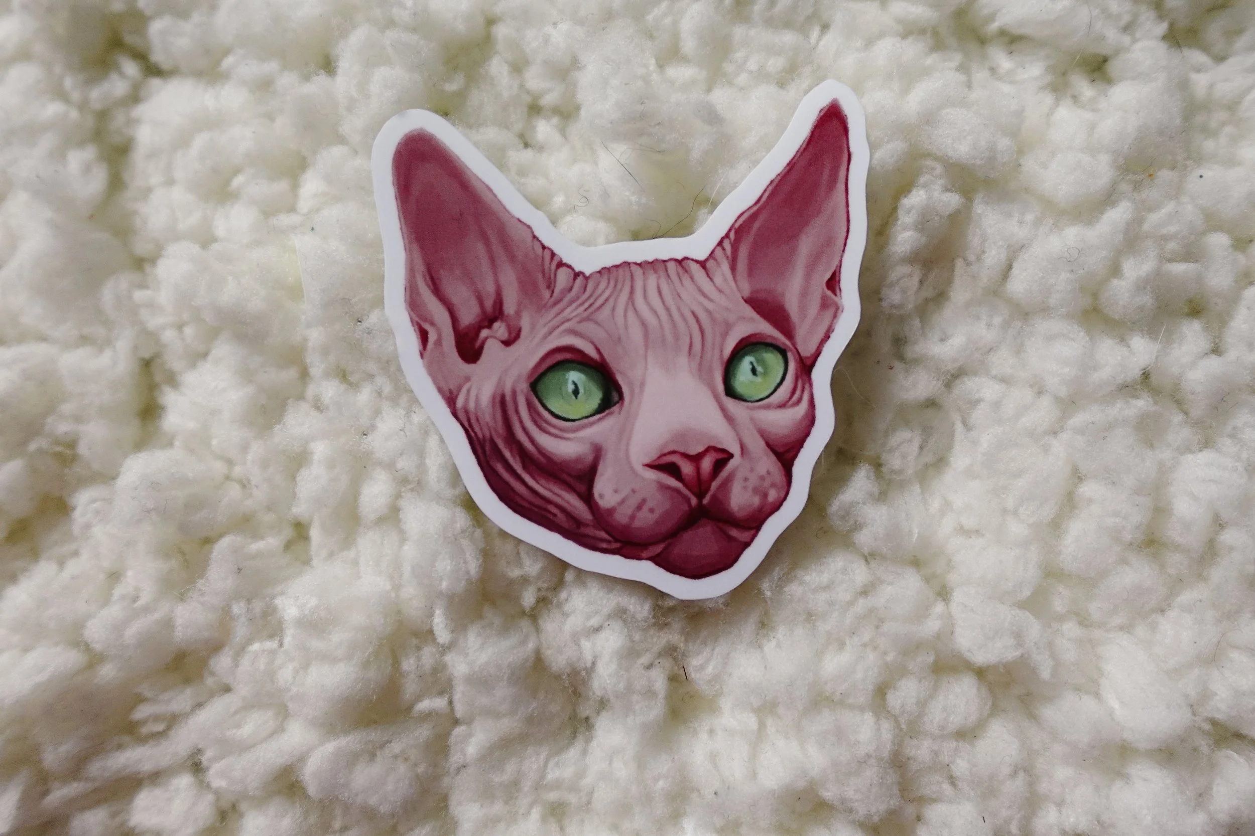 Sphinx Cat Head Sticker