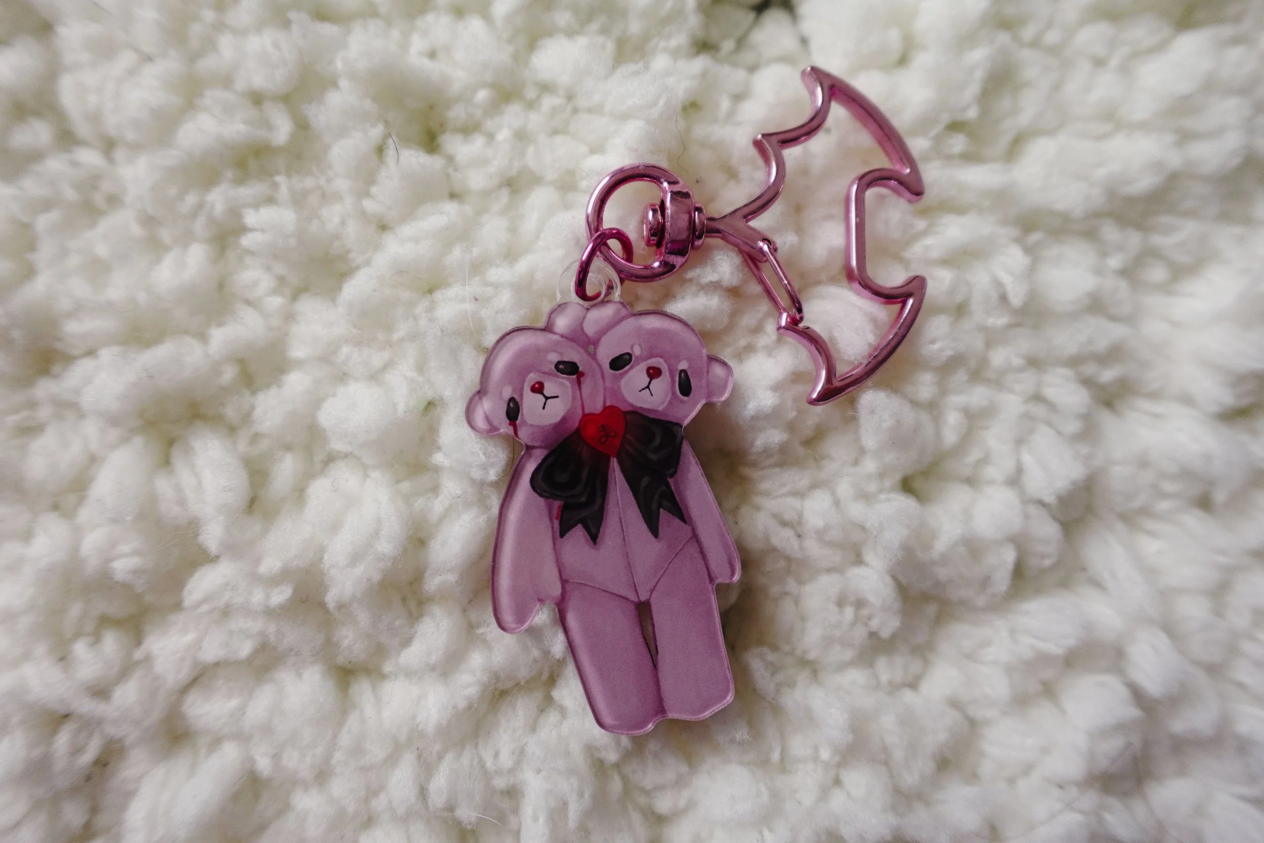 Two-Headed Bear Acrylic Keychain