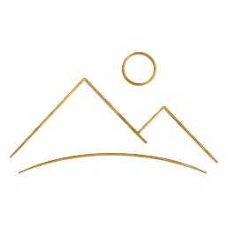 Golden mountains with moon symbol for The Art of Human Energetics Workshop. If you join the healing workshop in Bozeman, you'll experience energetic shifts and gain tools for mindfulness, self-awareness, and nervous system regulation.