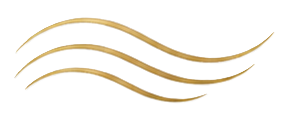Gold wavy lines symbol. Enjoy the pleasure and peace when you move through life from your core essence.