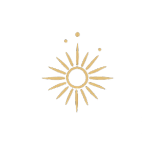 Golden sun somatic energy healing sessions symbol.